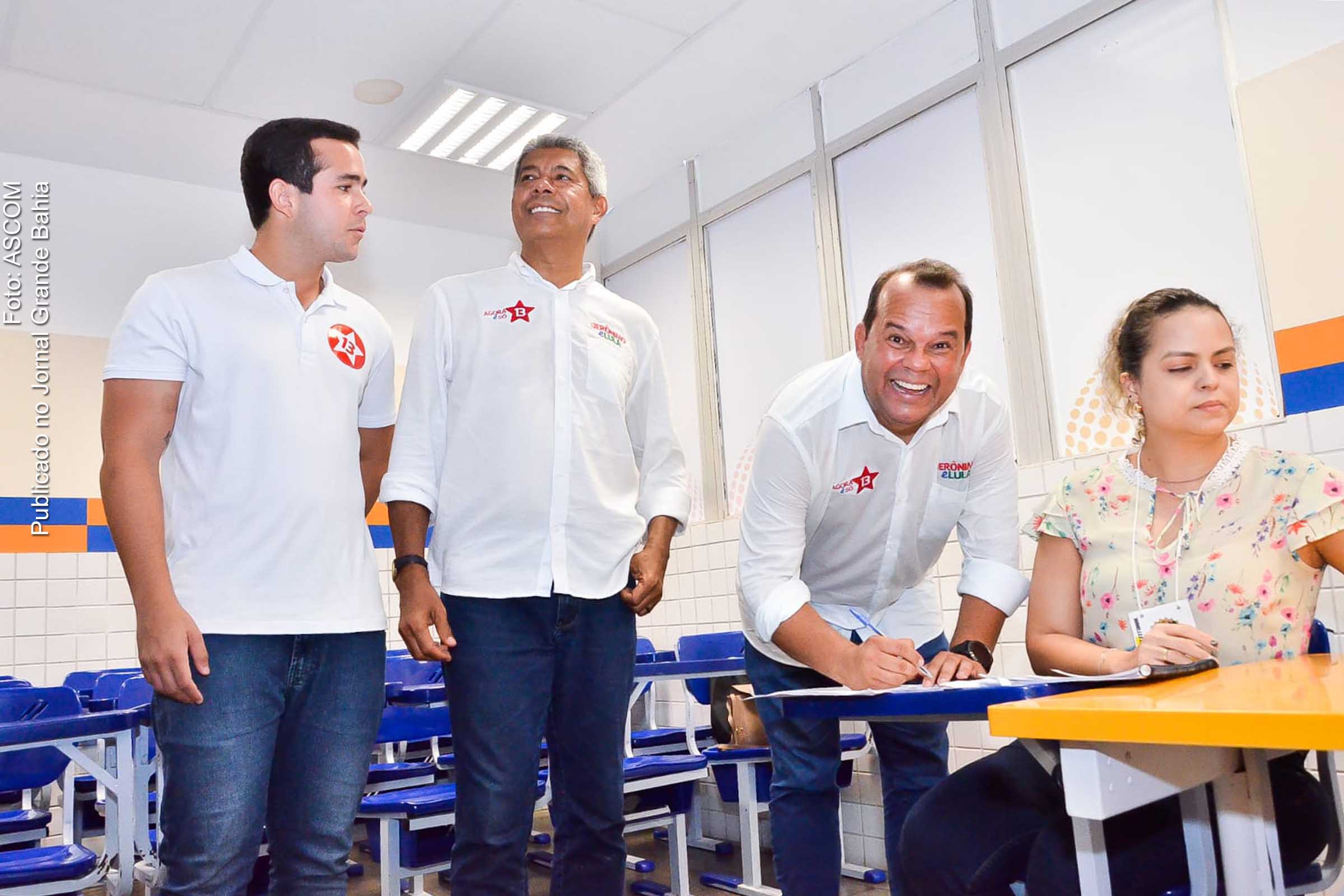 Em votação do segundo turno na Bahia, candidato a governador Jerônimo Rodrigues (PT) acompanha Geraldo Júnior (MDB), candidato a vice-governador.