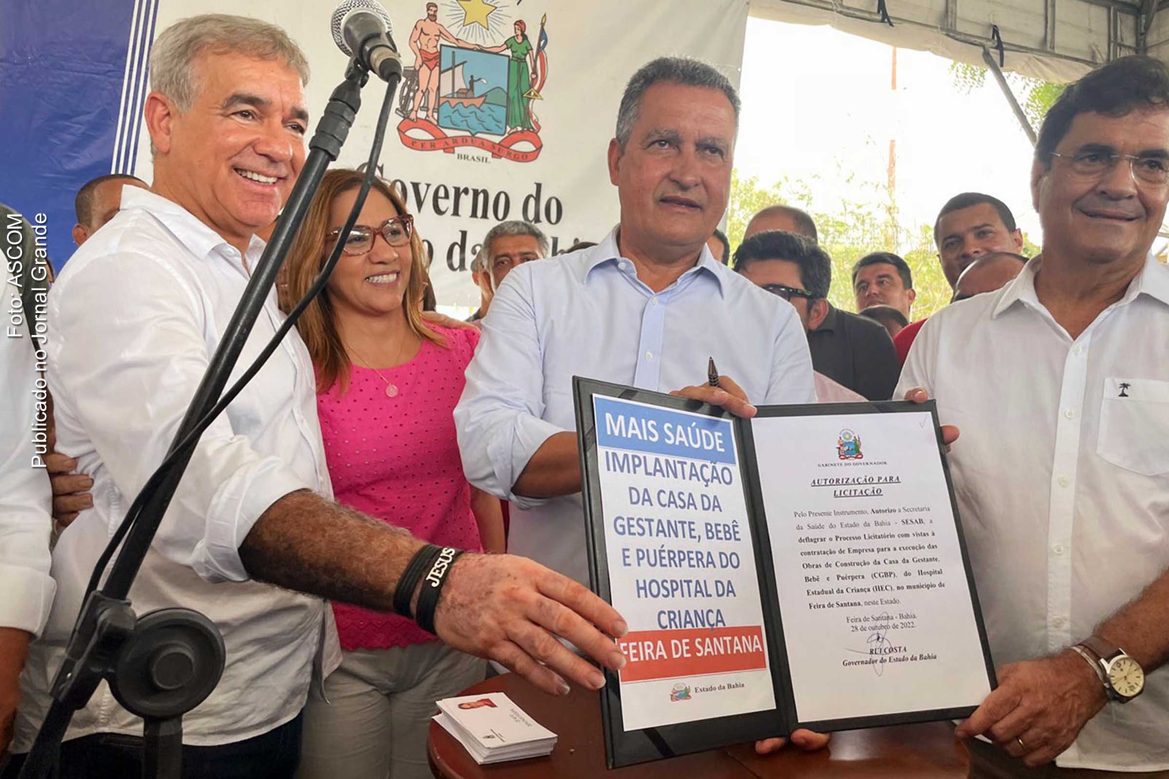 Governador Rui Costa autoriza investimento no setor da saúde de Feira de Santana.
