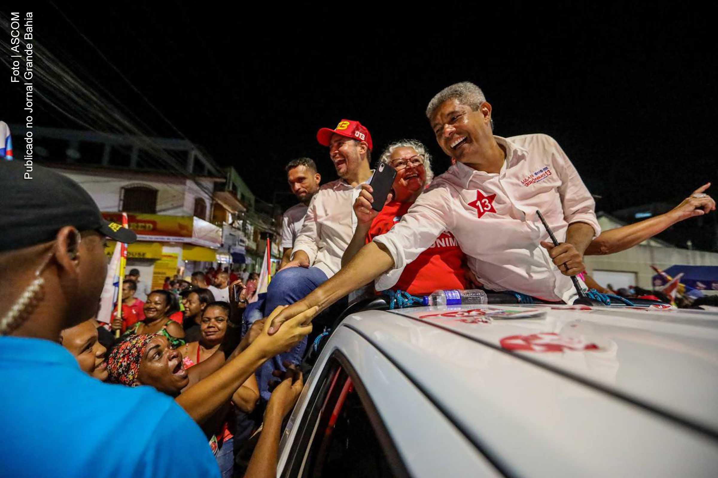 Divulgada nesta quinta-feira (20/10/2022), Real Time/Big Data aponta vitória de Jerônimo Rodrigues, candidato do PT ao Governo da Bahia, com 52% dos votos, oito pontos a mais do que ACM Neto (UB).