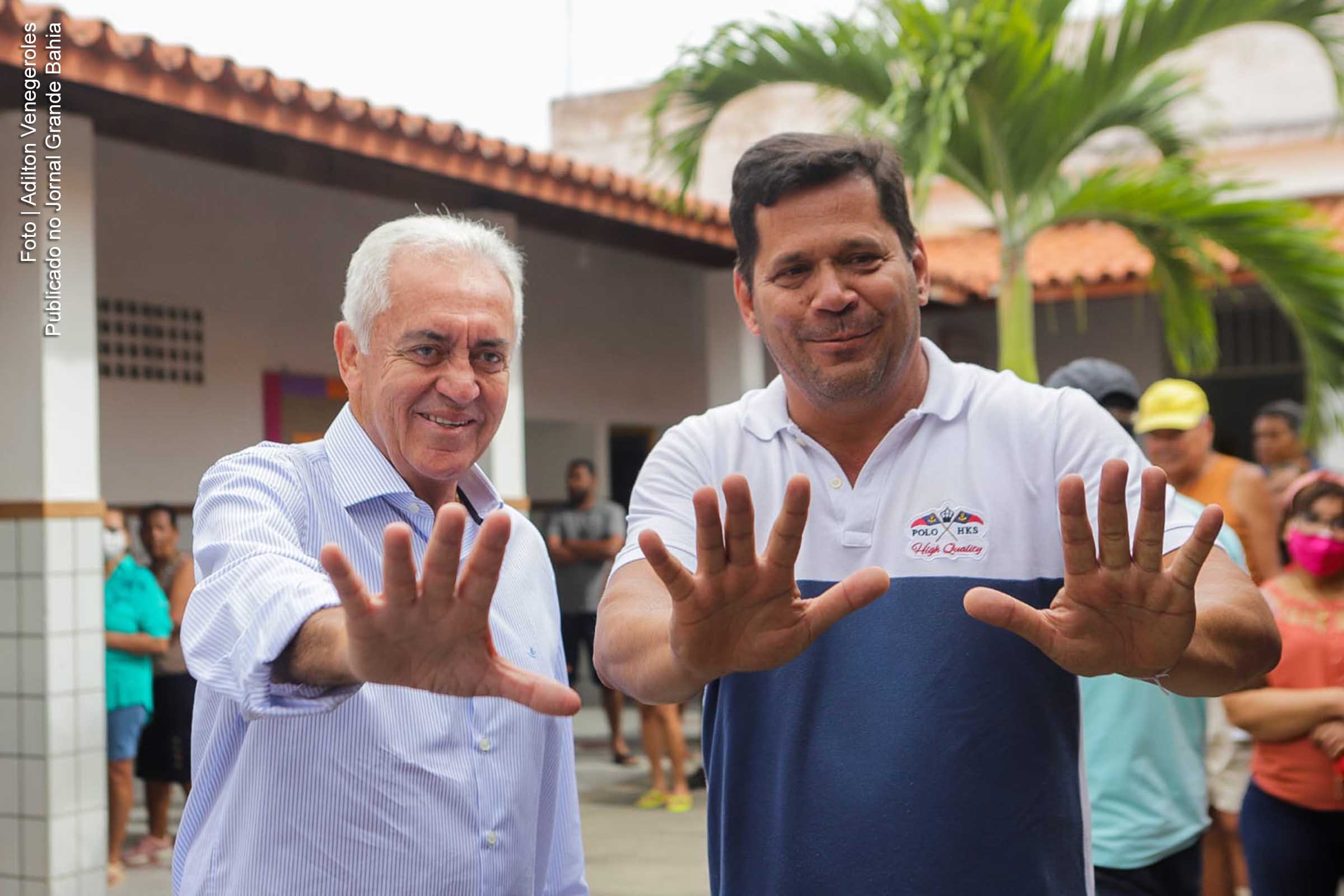 Senador Otto Alencar e o prefeito Cláudio Serrada, de Ruy Barbosa.