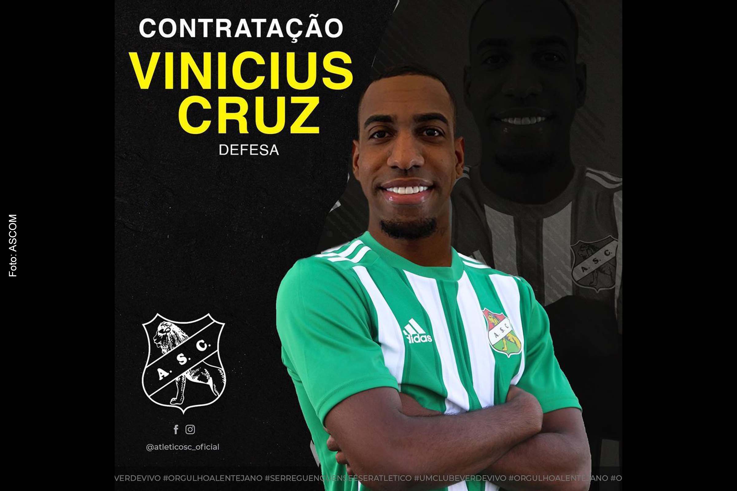Com passagens por equipes do Brasil e da Polônia, zagueiro de 30 anos segue no pais lusitano e defenderá o Atlético SC, time da região do Alentejo.