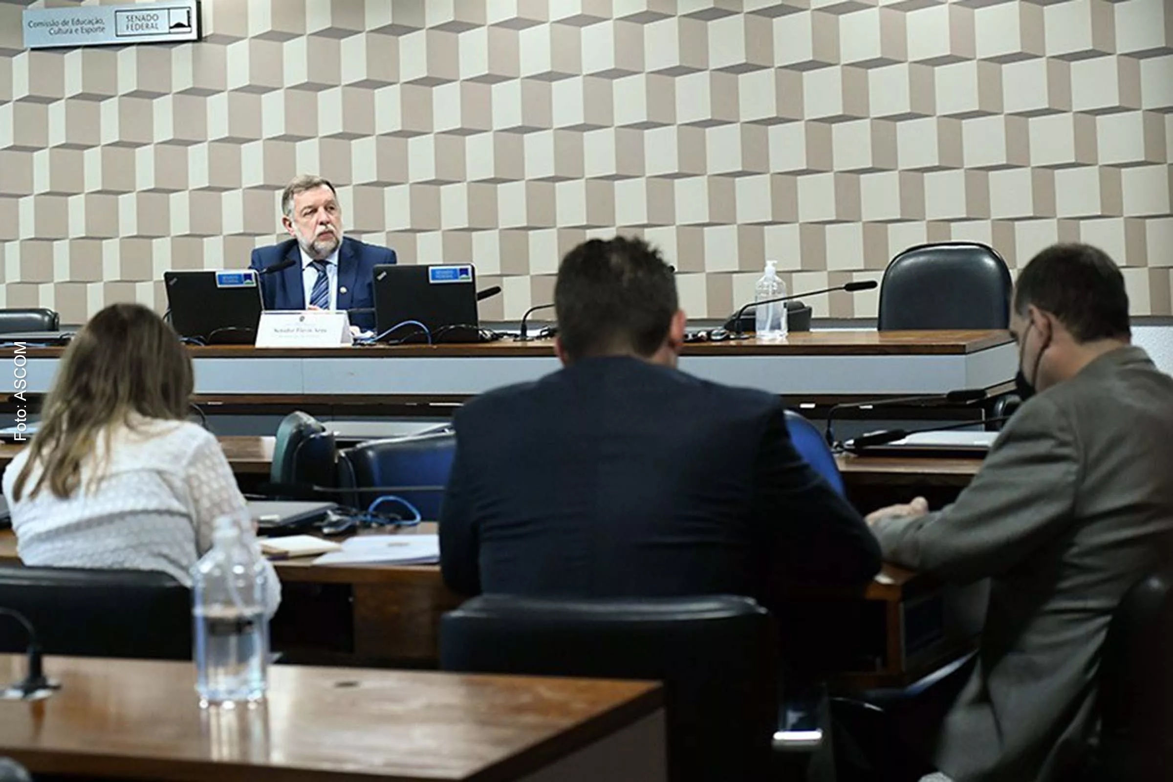 O senador Flávio Arns presidiu a audiência pública, que teve caráter semipresencial.