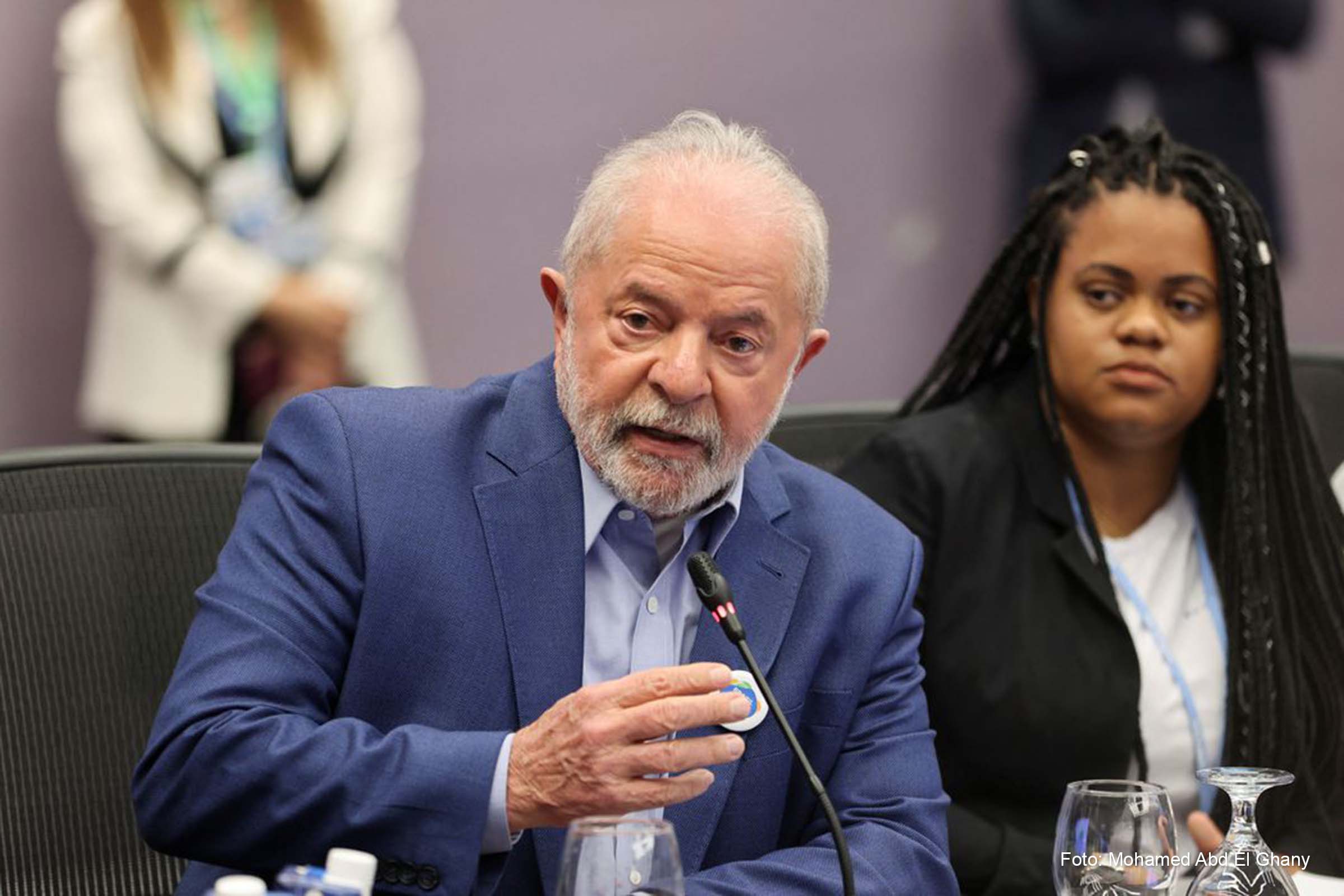 Lula participou de um encontro com representantes da sociedade civil brasileira na 27ª Conferência das Partes das Nações Unidas sobre Mudanças Climáticas (COP27), no Egito.