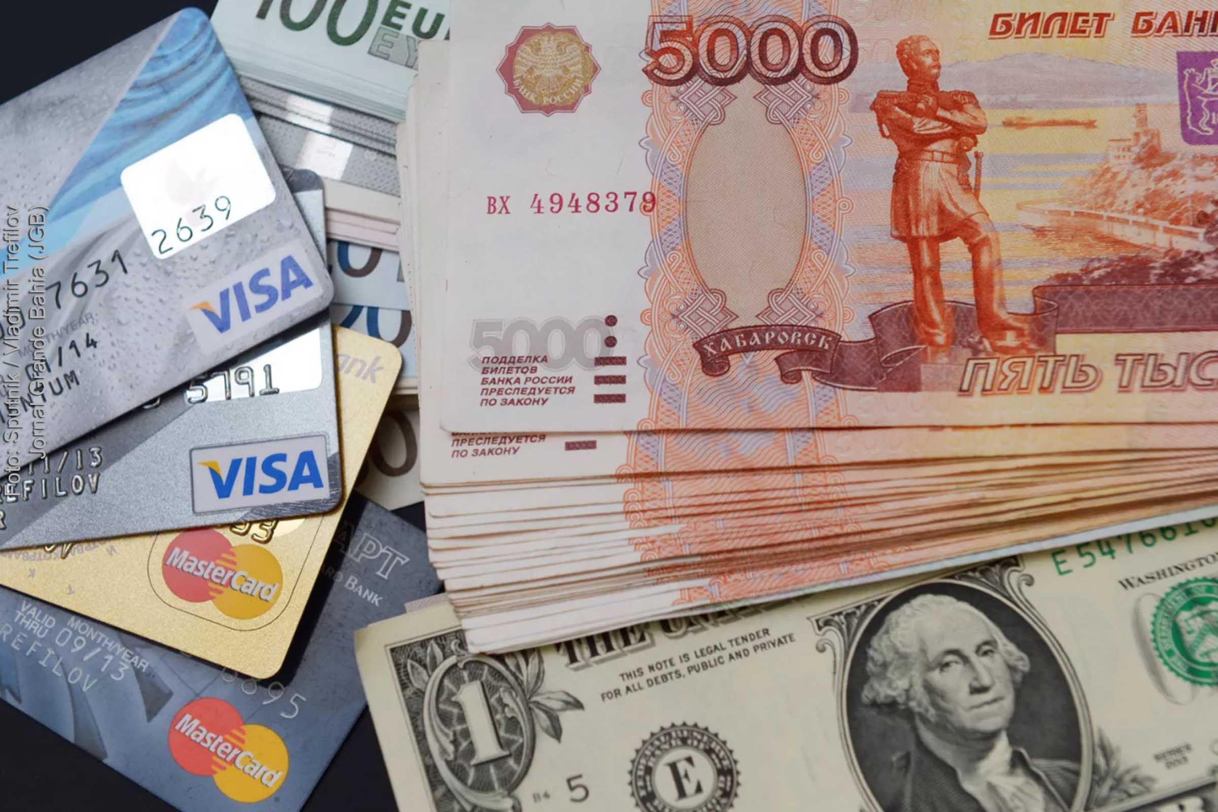 As participações da Rússia, incluindo aquelas congeladas por sanções ocidentais, ultrapassaram US$ 540 bilhões (R$ 2,92 trilhões).