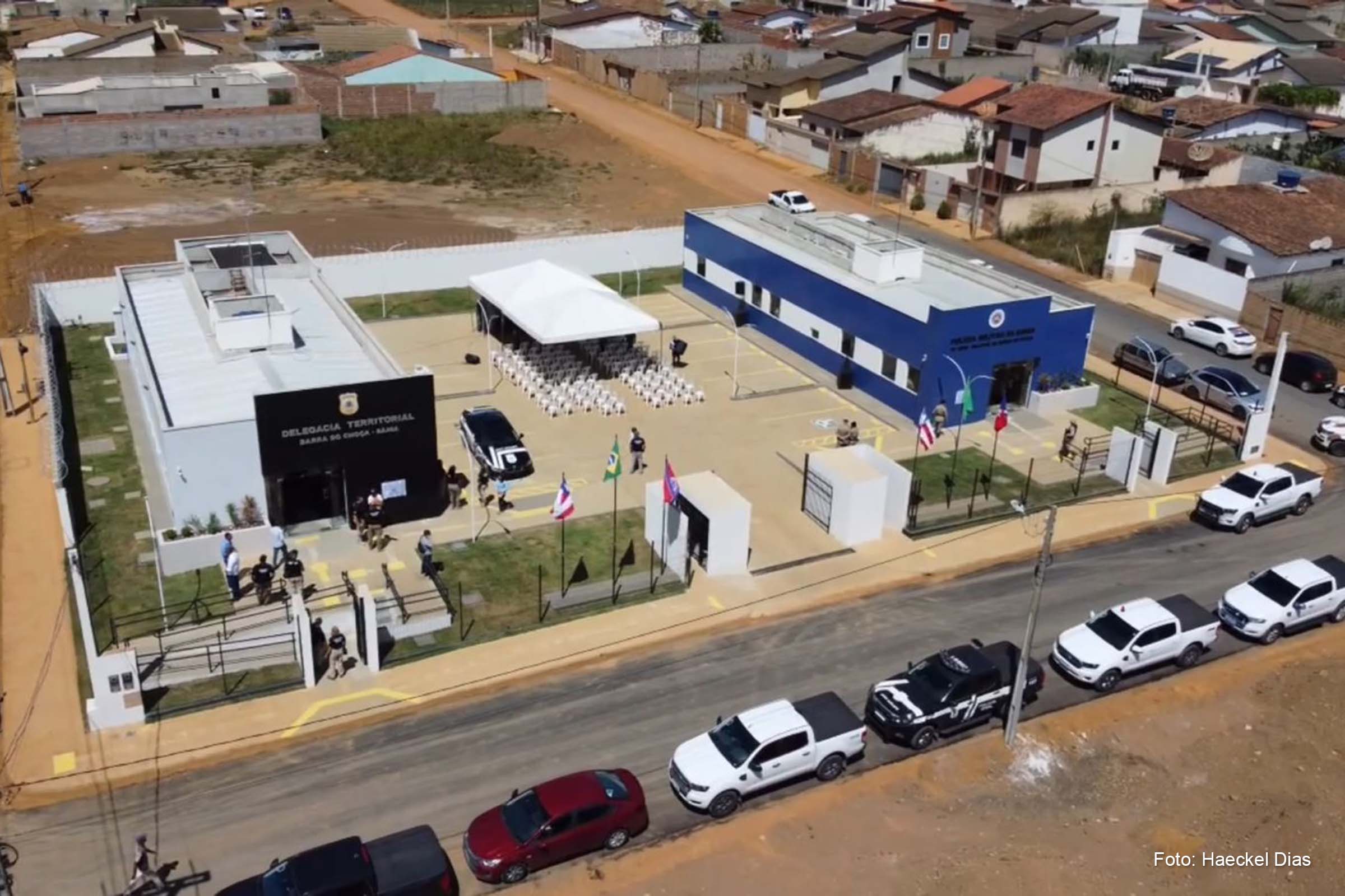 Vista aérea do Complexo de Segurança Pública da Bahia em Barra do Choça.