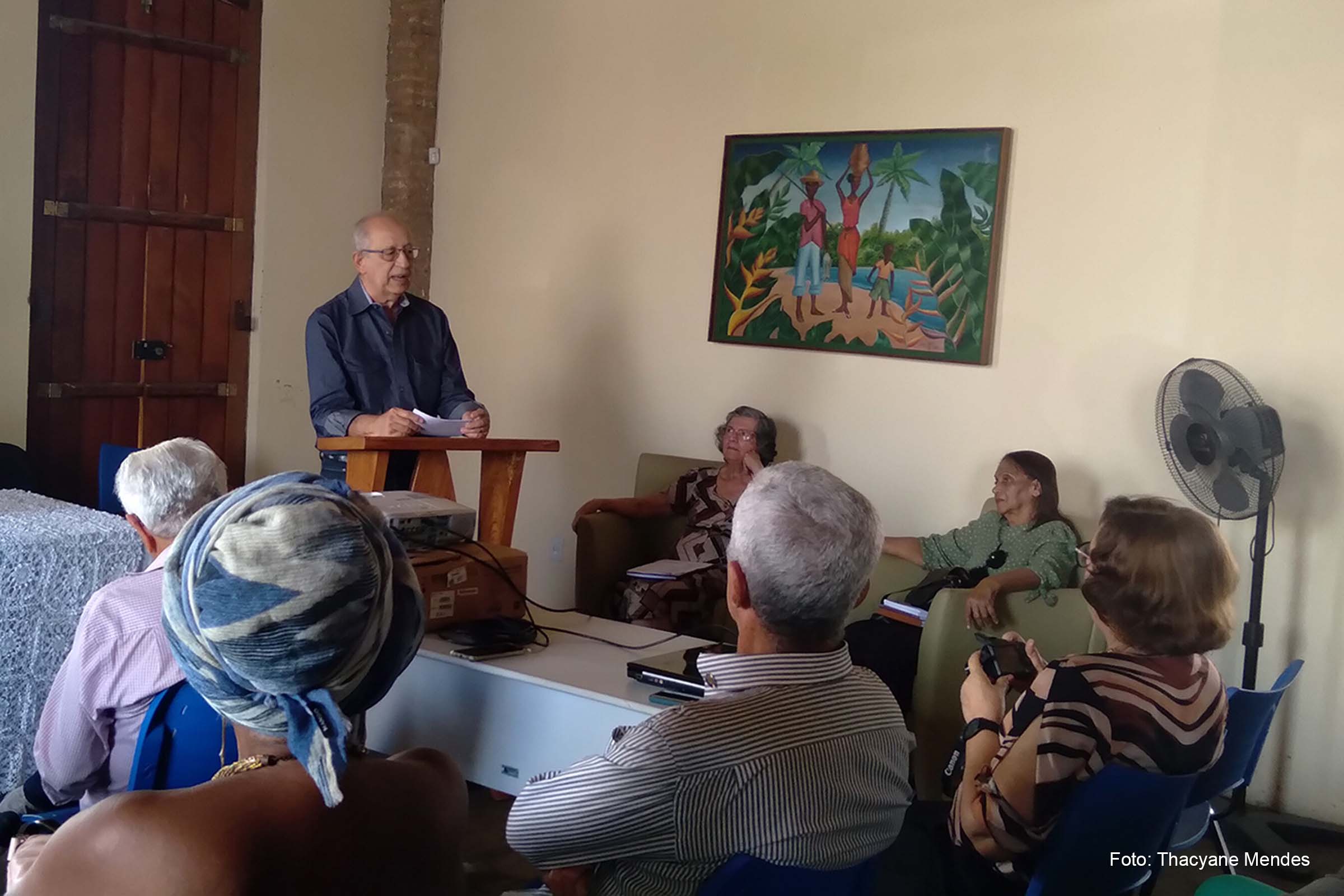 Na palestra, Sérgio Mattos, que também é membro da Academia de Artes e Letras de Feira, destacou questões sobre regionalismo e o multiculturalismo.