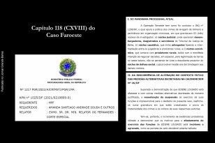 Trechos do documento que fundamenta o pedido da PGR pela manutenção do afastamento de Ediene Santos Lousado, ex-chefe do Ministério Público da Bahia.