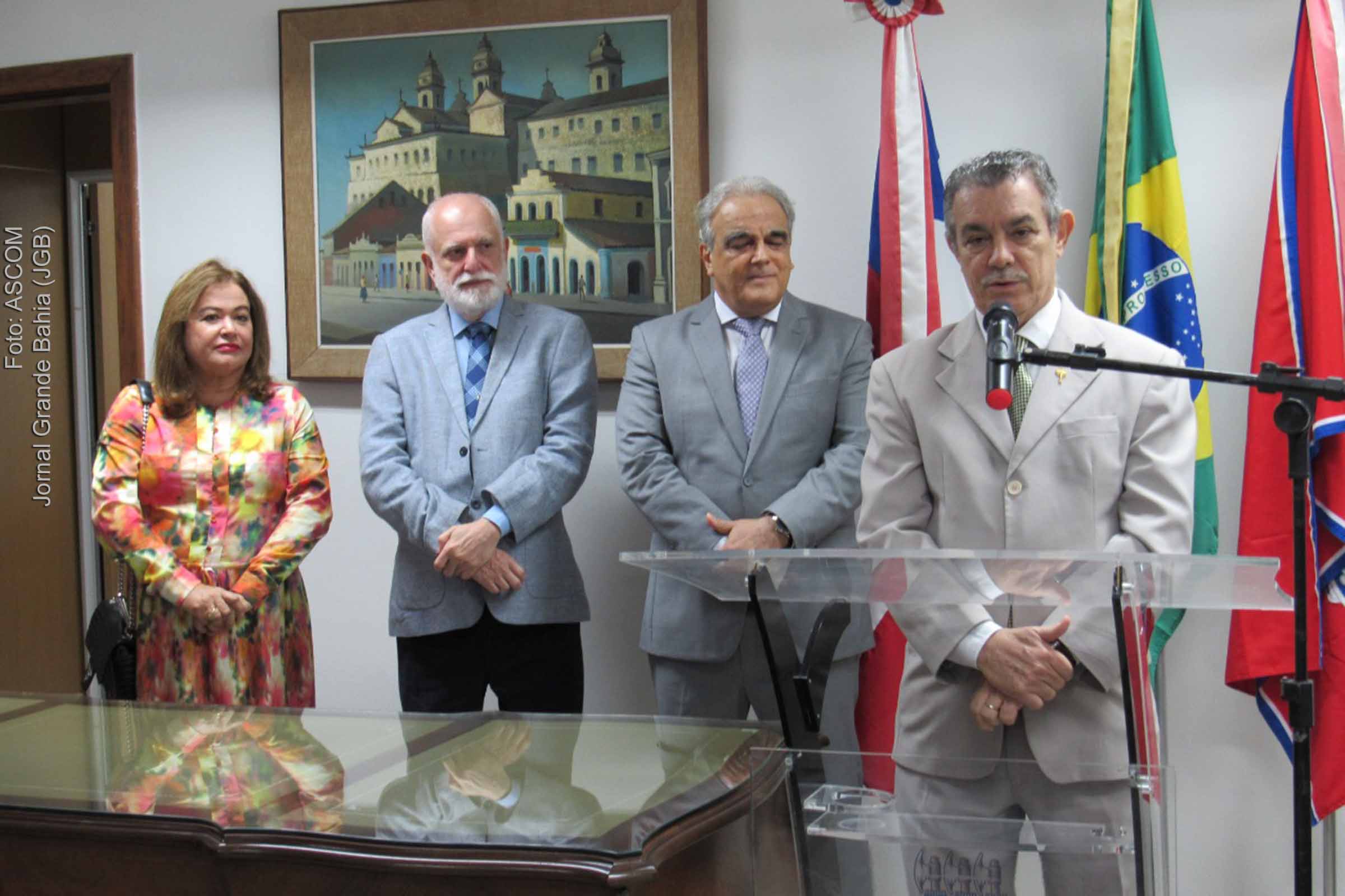 Desembargador Baltazar Miranda Saraiva discursa ao toma posse como Ouvidor Substituto do Poder Judiciário da Bahia.