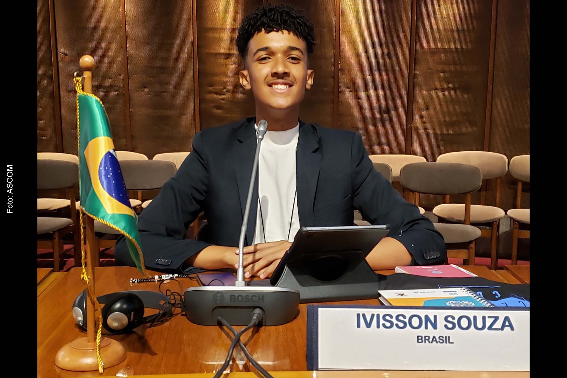 Ivisson Souza participou do Encontro Internacional Concausa, programa da Organização das Nações Unidas (ONU), em Santiago.