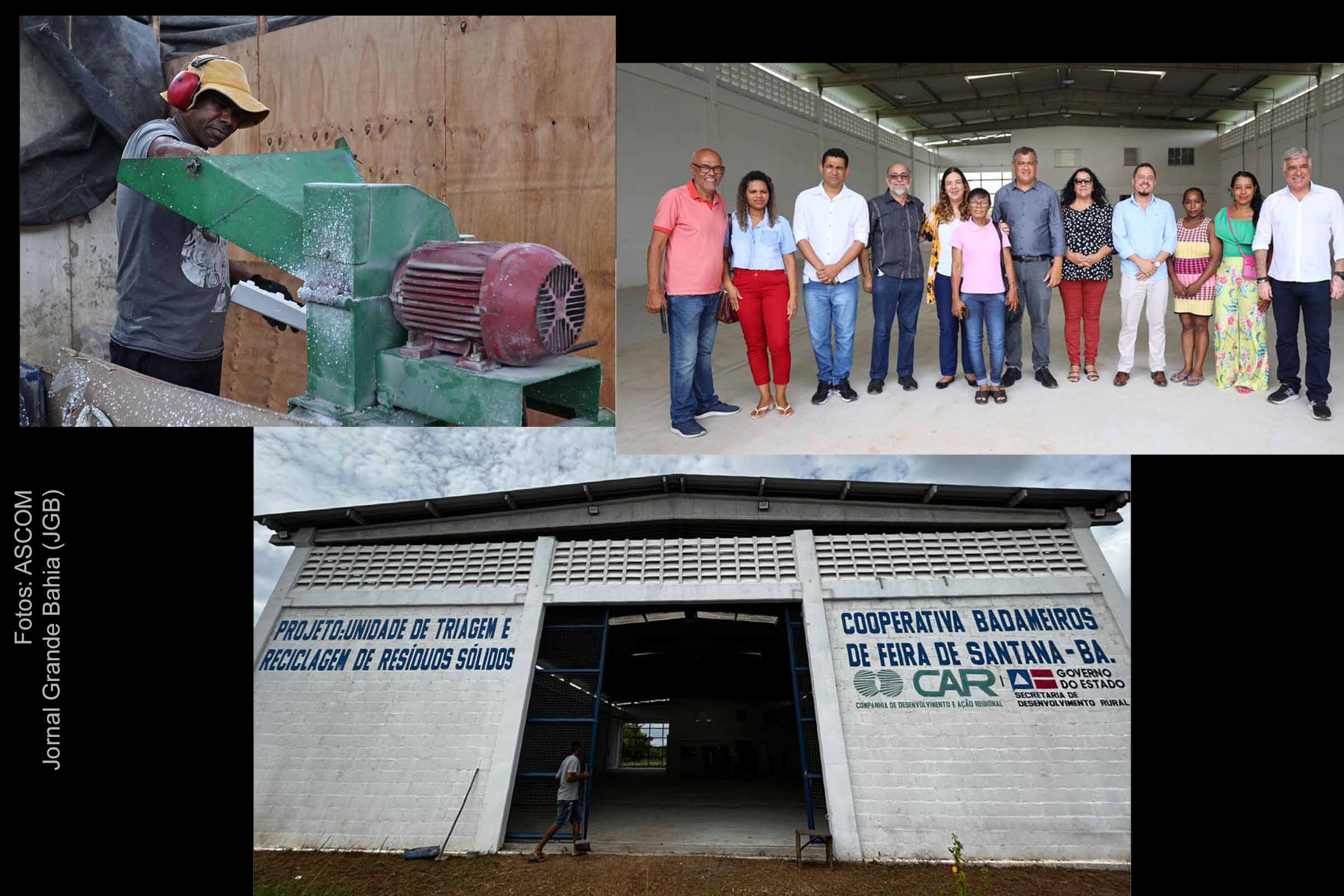 Governo Jerônimo inspeciona obras da nova unidade de coleta para catadores de materiais recicláveis de Feira de Santana