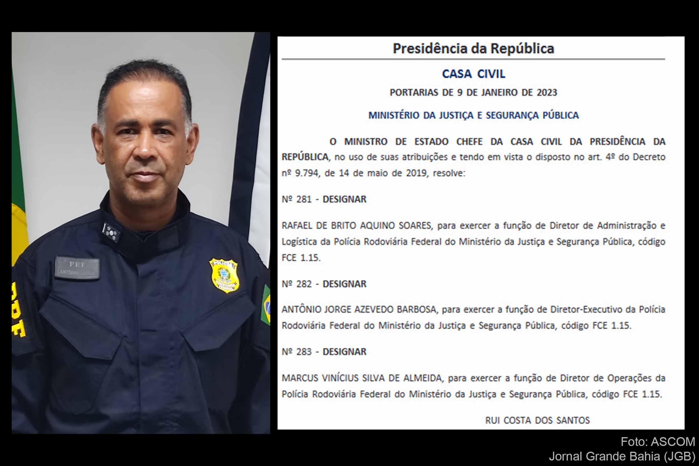 Antônio Jorge Azevedo Barbosa é nomeado diretor-executivo da PRF; Saiba quem é o cidadão de Serra Preta que ocupa função dirigente no Governo Lula 3