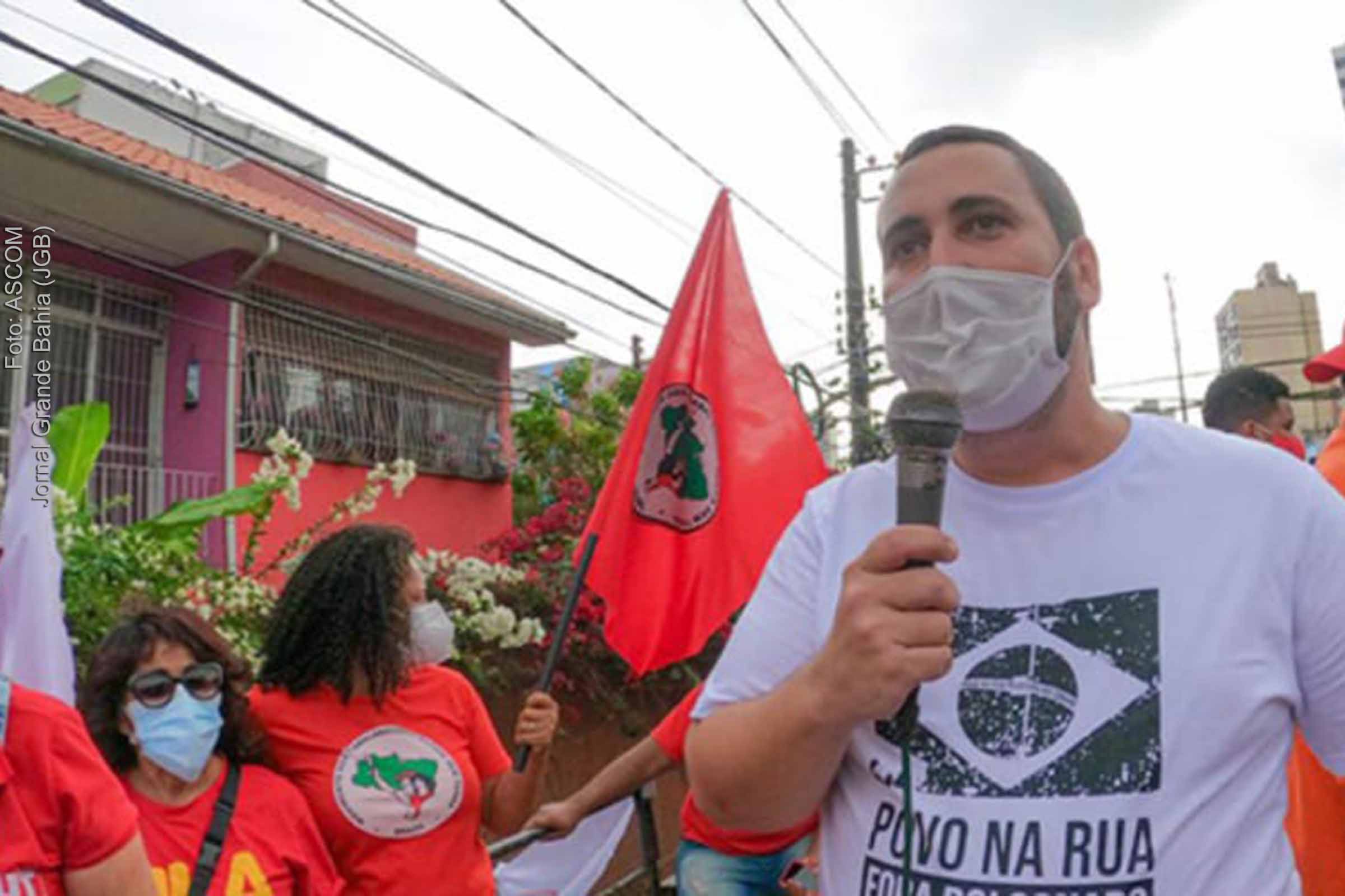 Éden Valadares, presidente do PT Bahia, convoca militância em protesto contra atos antidemocráticos.