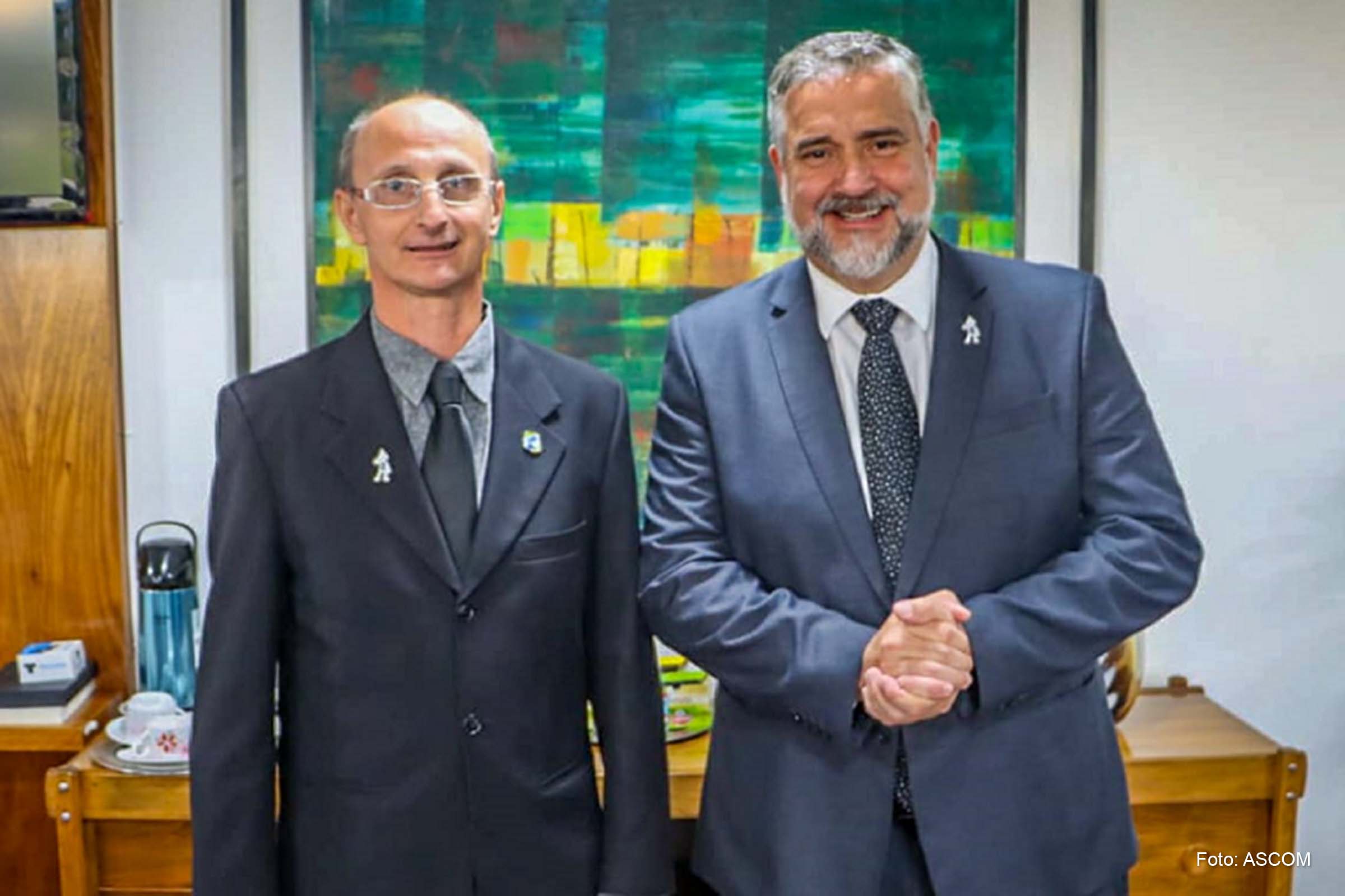 Fernando Pigatto, presidente do Conselho Nacional de Saúde, e Paulo Pimenta, ministro-chefe da Secretaria de Comunicação Social.