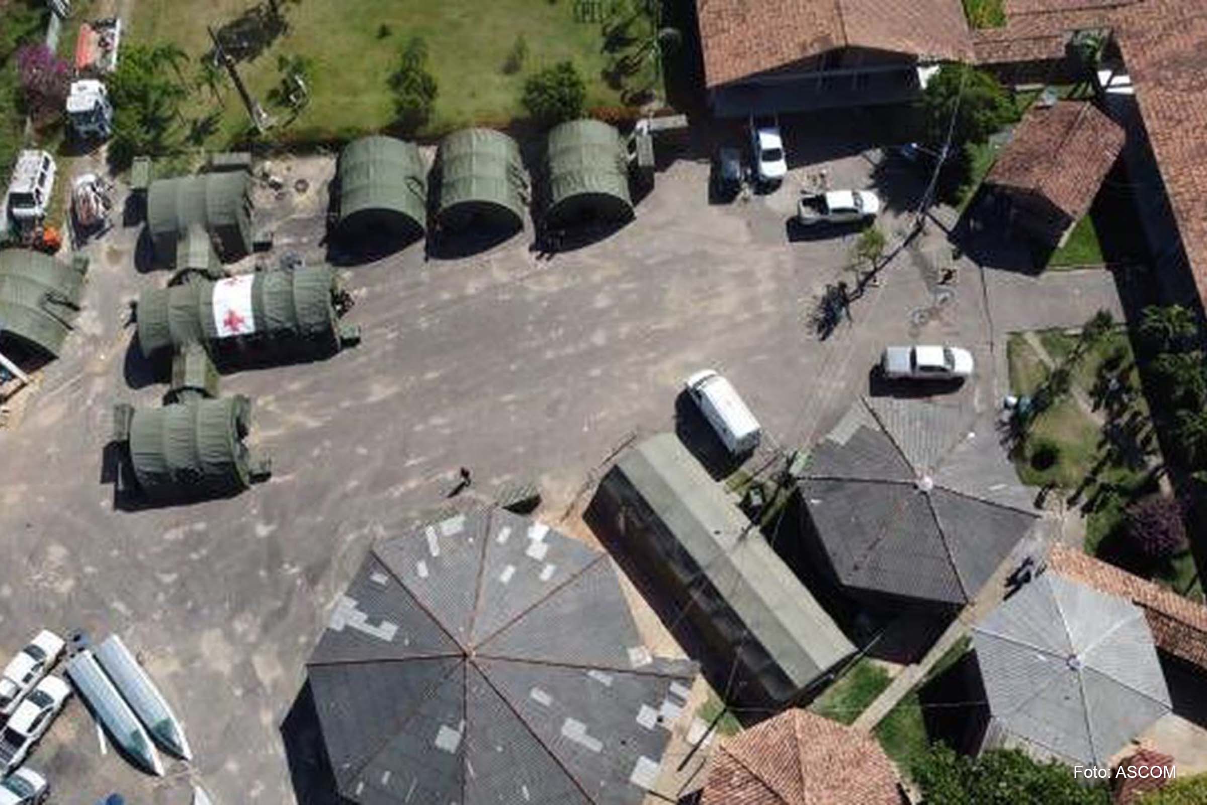 Segundo a FAB, o hospital de campanha dispõe de laboratórios e ambulatórios para a realização de atendimentos emergenciais, consultas, exames e ultrassonografias.