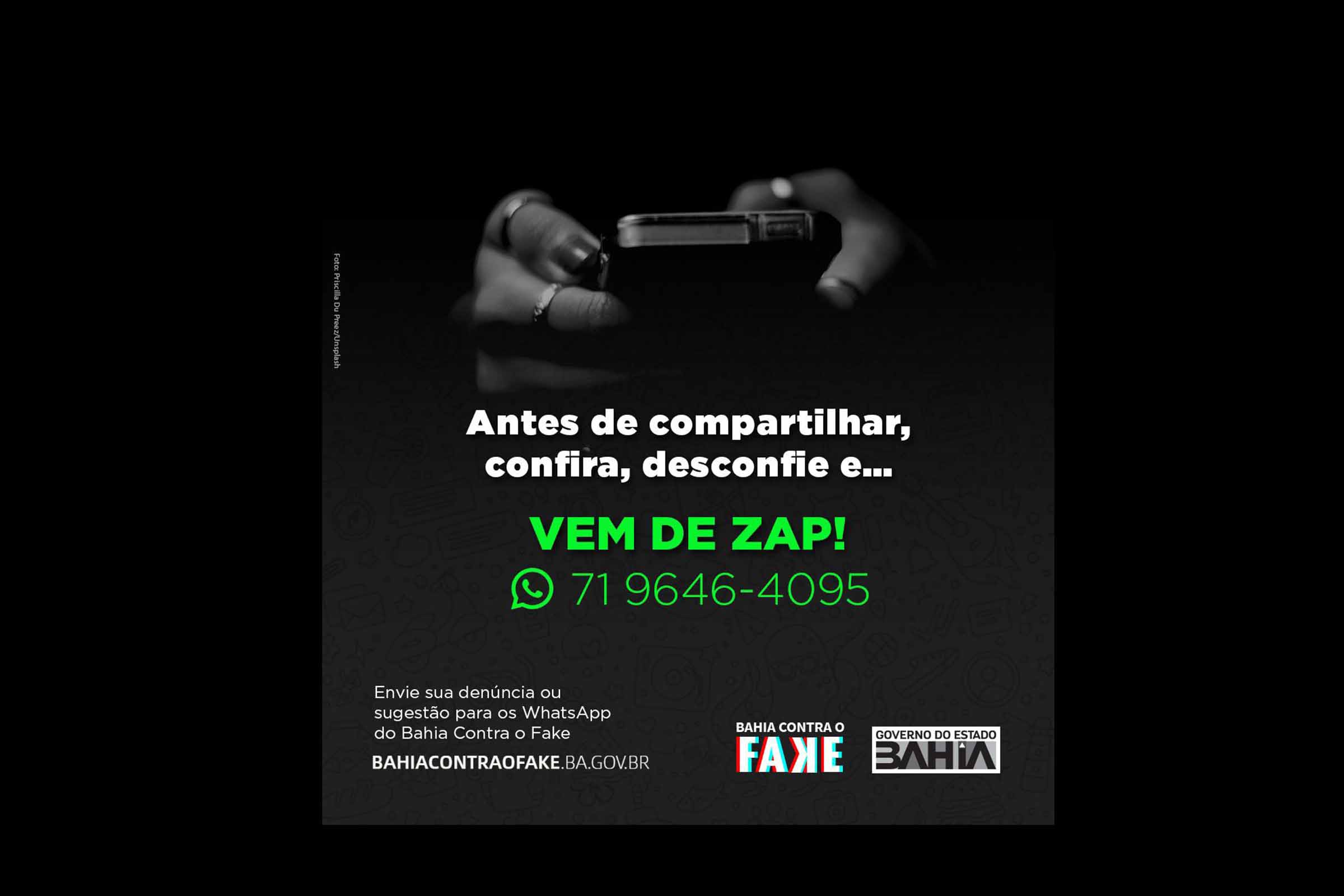 Governo da Bahia reforça combate às fake news via WhatsApp.