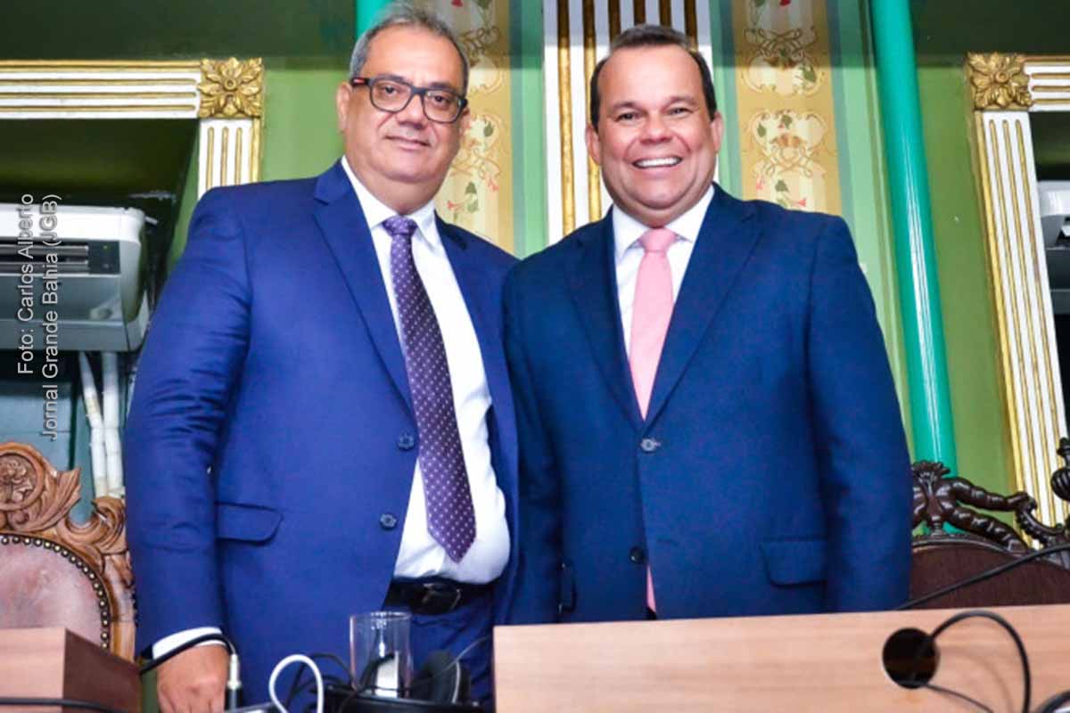 Vereador Carlos Muniz e o ex-presidente da Câmara Municipal de Salvador Geraldo Júnior, vice-governador da Bahia.