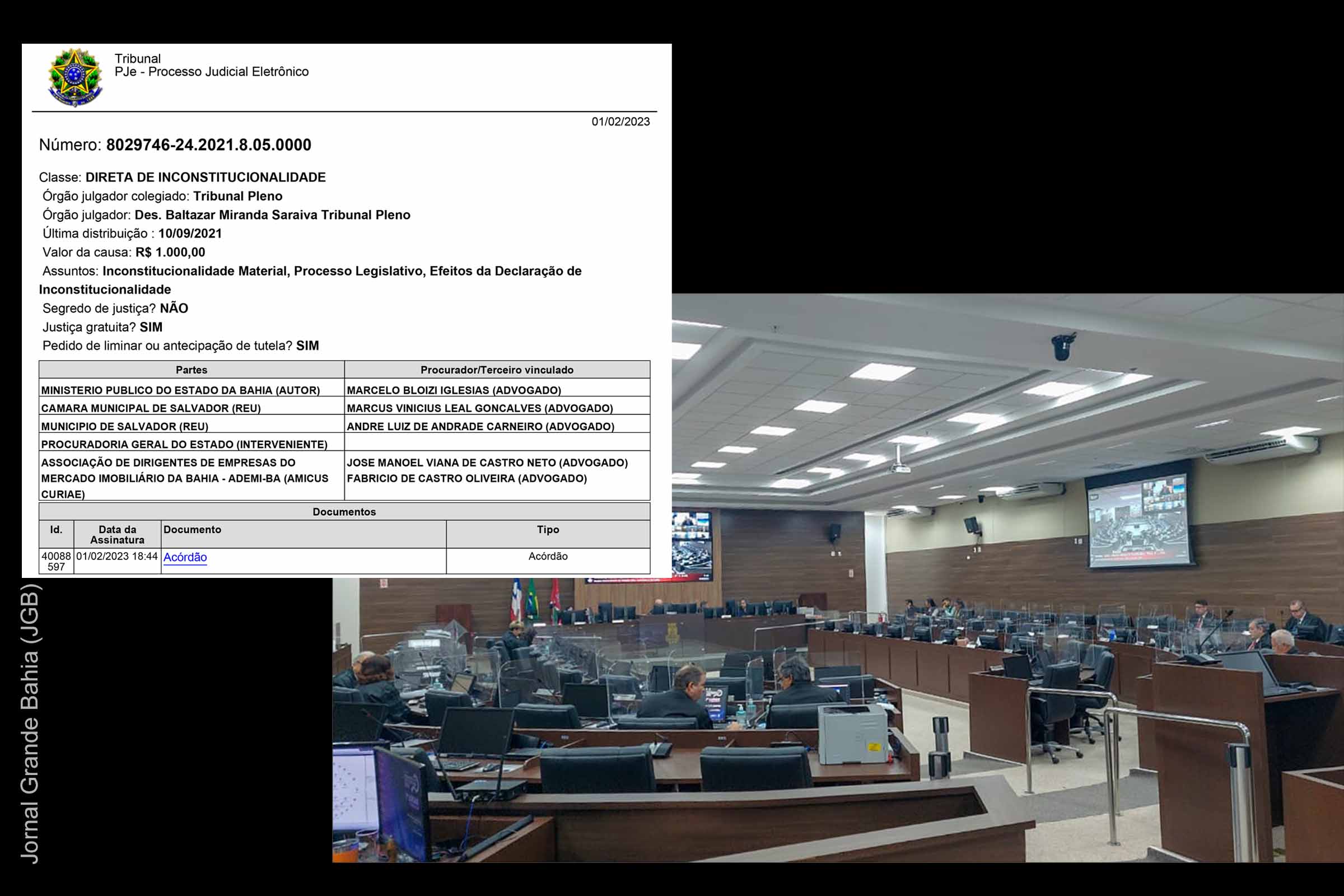 Ao pleno do TJBA, desembargador Baltazar Miranda Saraiva apresentou Síntese Analítica dos Fundamentos Doutrinários que fundamentou o julgamento Ação Direta de Inconstitucionalidade da Lei do Município de Salvador de nº 9.510-2020.