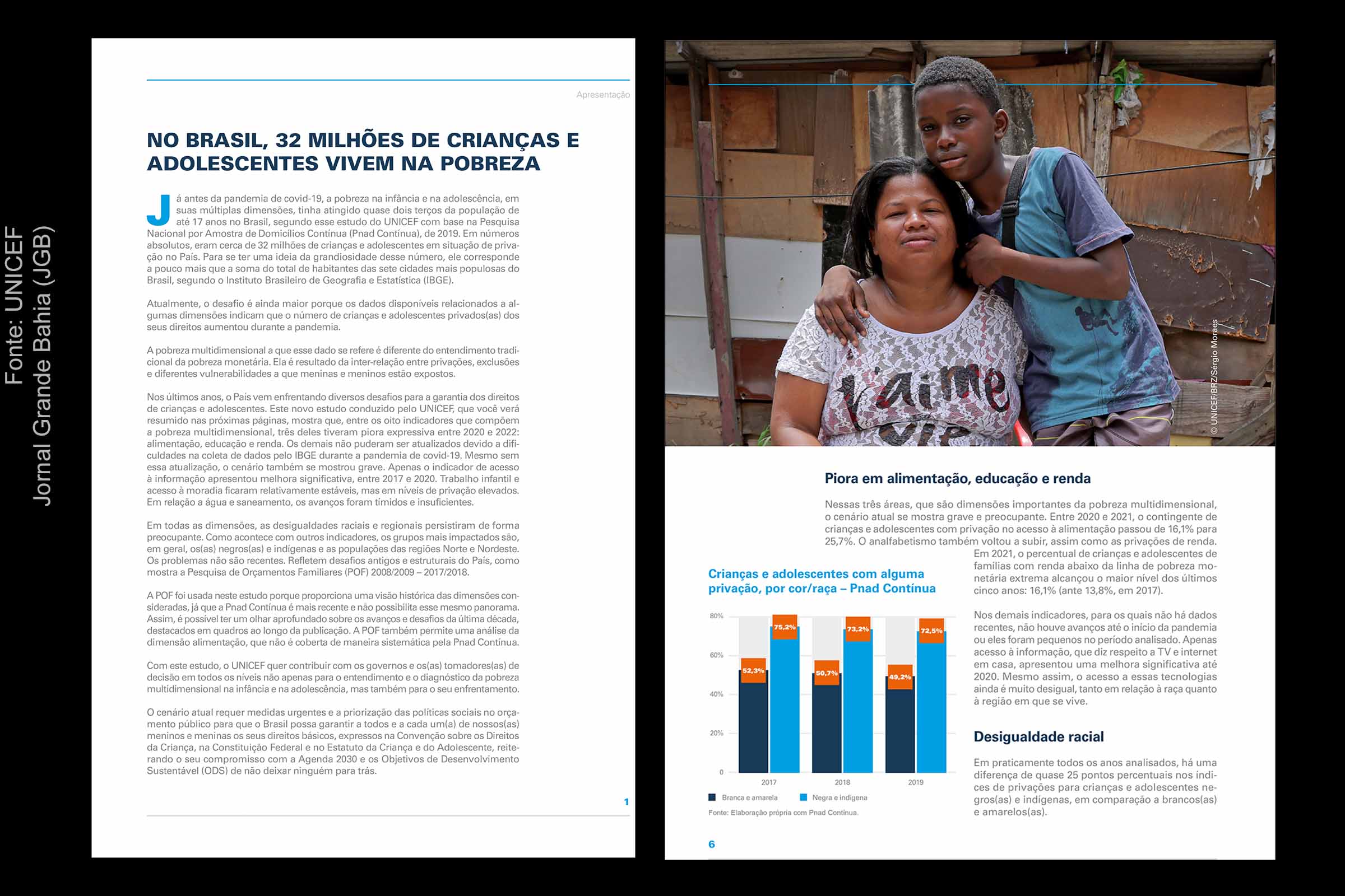 Estudo da UNICEF apresenta múltiplas dimensões da pobreza que impactam crianças e adolescentes na Bahia e no Brasil.