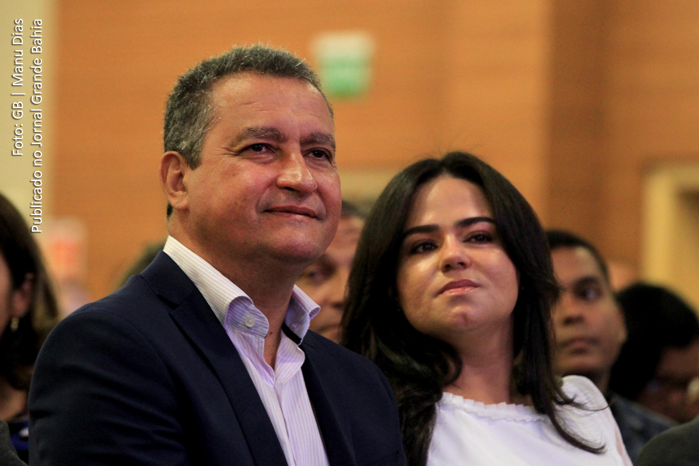 O ex-governador Rui Costa e Aline Peixoto, ex-primeira-dama da Bahia.