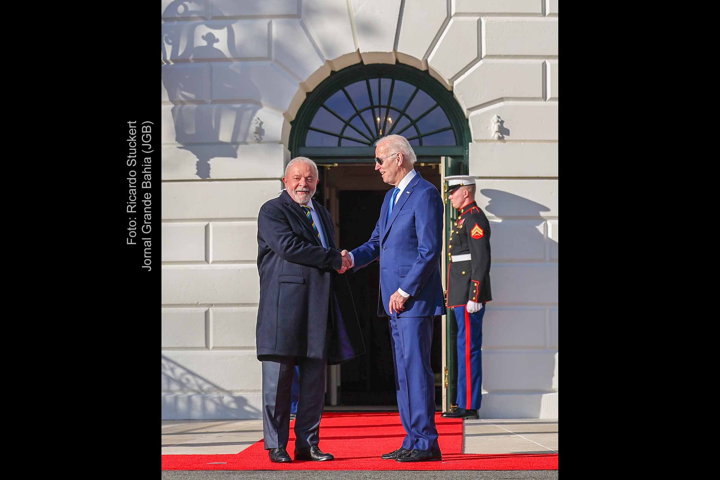 Presidentes Lula e Joe Biden participam de reunião na Casa Branca, sede do Governo dos EUA.