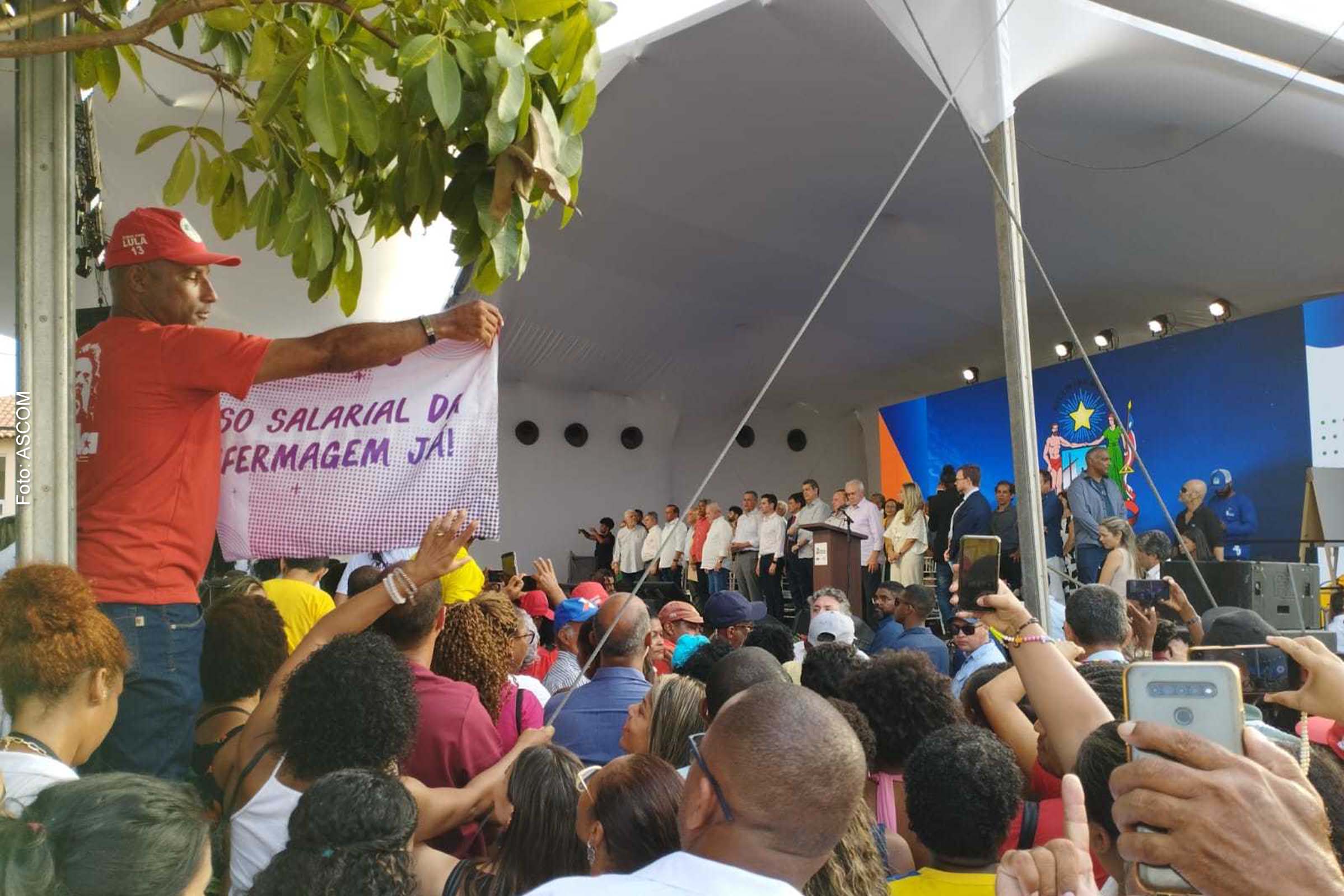 A manifestação fez parte de uma mobilização promovida pelo Fórum Nacional da Enfermagem em todo o país.