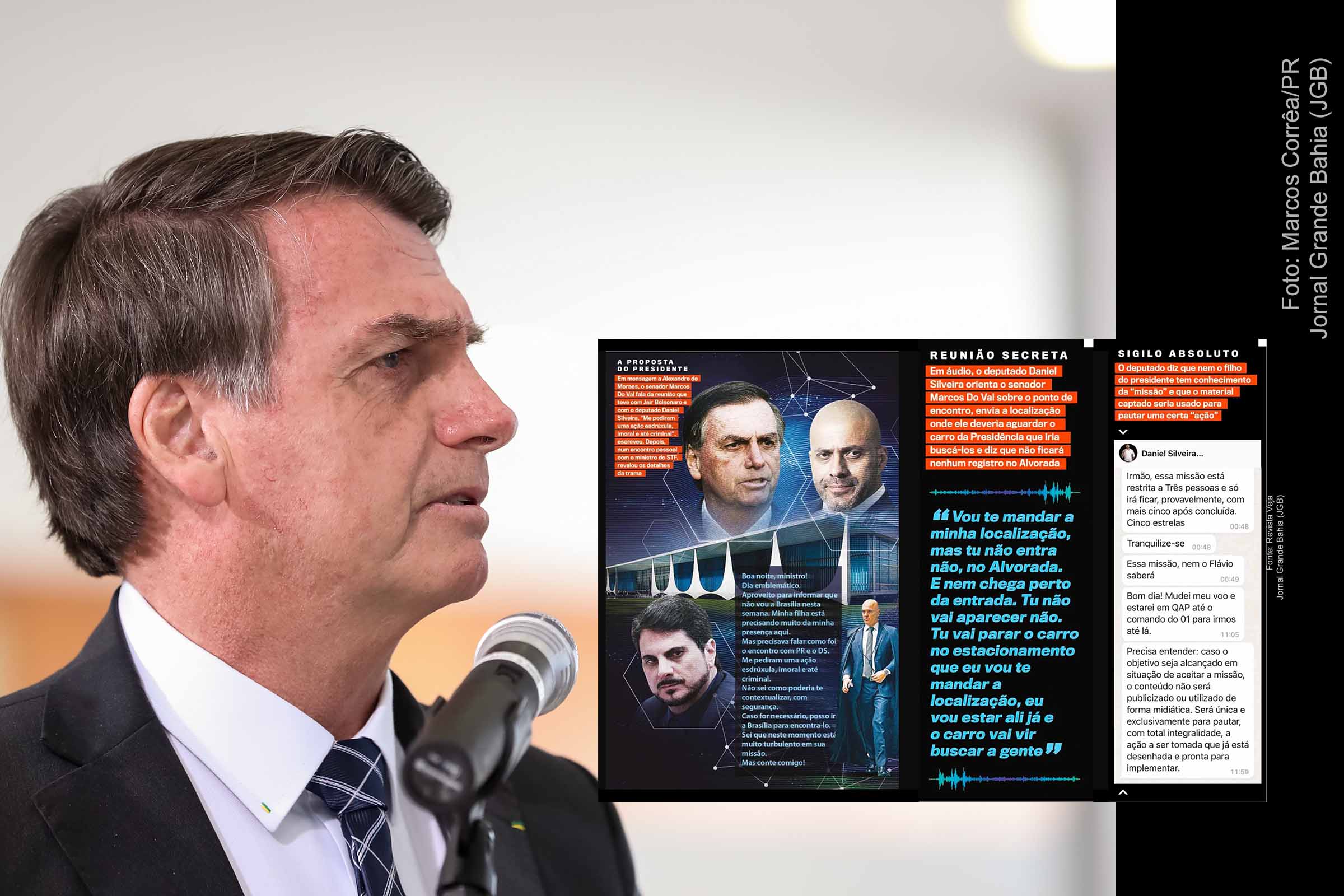 Ex-presidente Jair Bolsonaro confirma saber de plano de Golpe de Estado, mas nega envolvimento; “Não configura crime”, diz o filho senador Flávio Bolsonaro