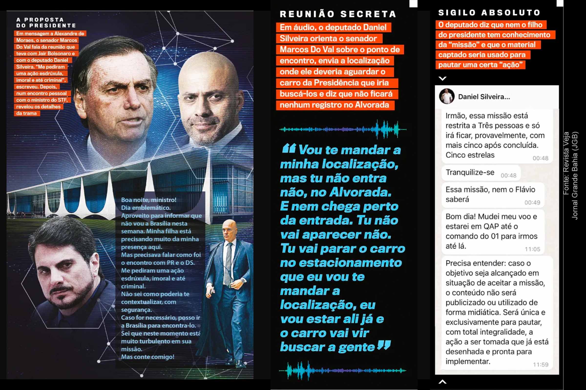 Senador Marcos do Val acusa Jair Bolsonaro e Daniel Silveira de planejar Golpe de Estado; Revista Veja traz denso relato sobre atuação dos extremistas de direita