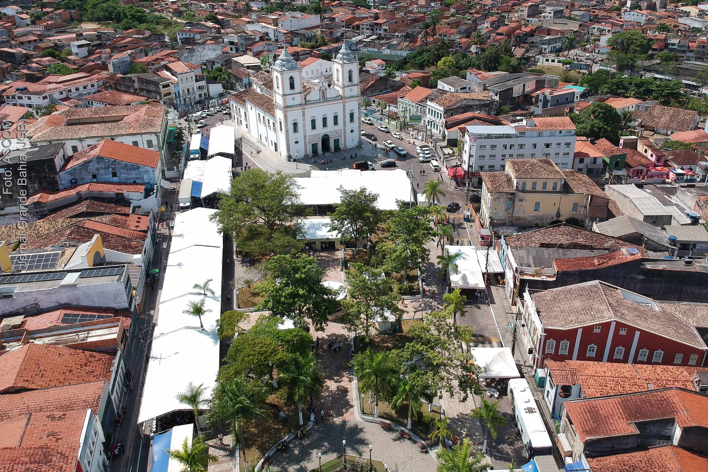 Vista aérea da cidade de Santo Amaro da Purificação.