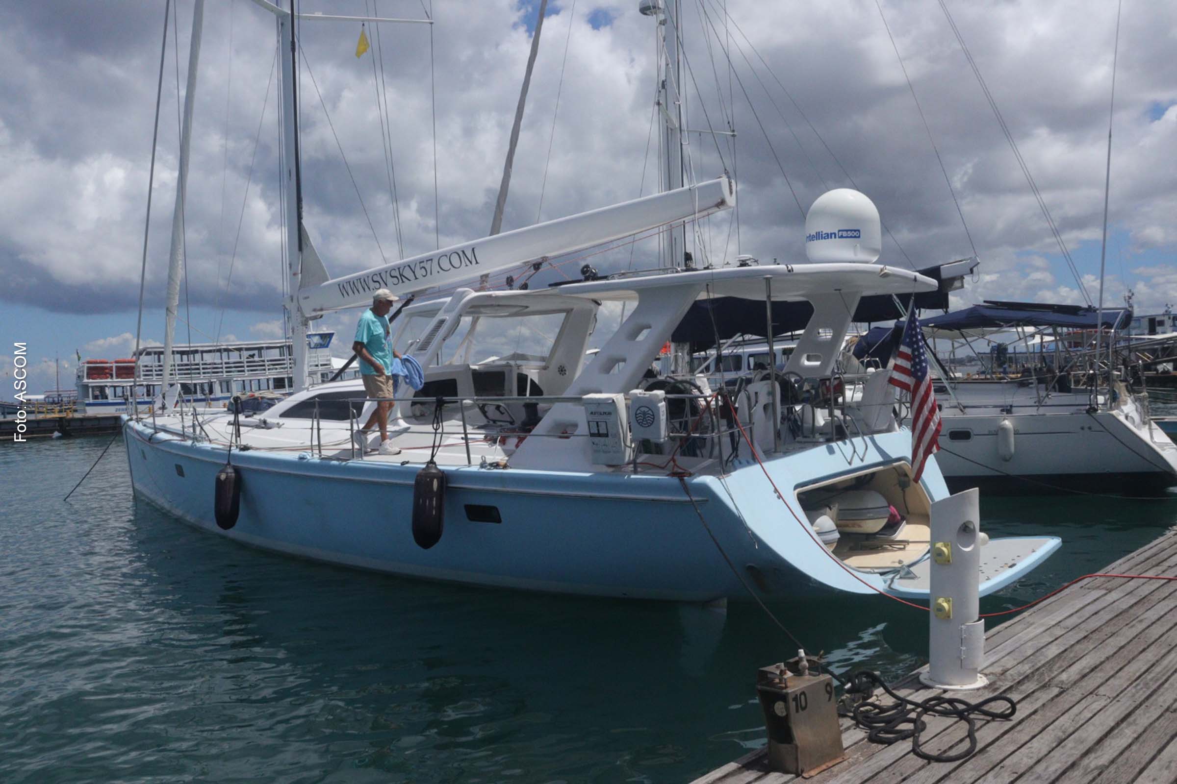 Das oito embarcações que concluem a competição, a Sky foi a primeira a ancorar.