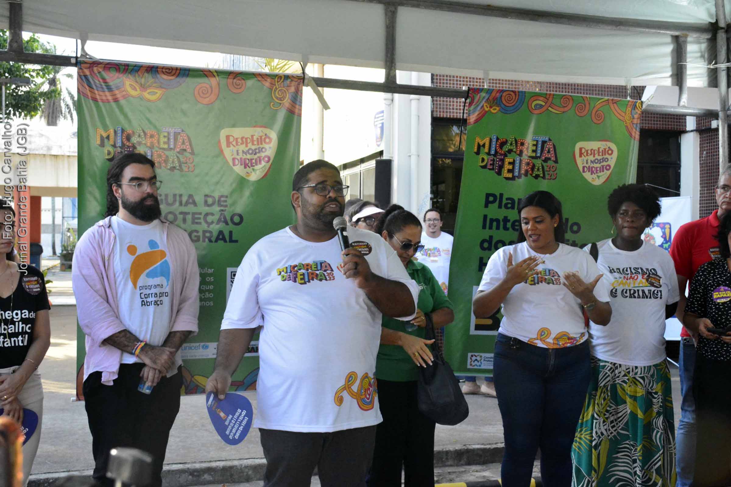 Secretário estadual Felipe Freitas participou da abertura oficial do Plantão Integrado dos Direitos Humanos durante a Micareta 2023 de Feira de Santana.