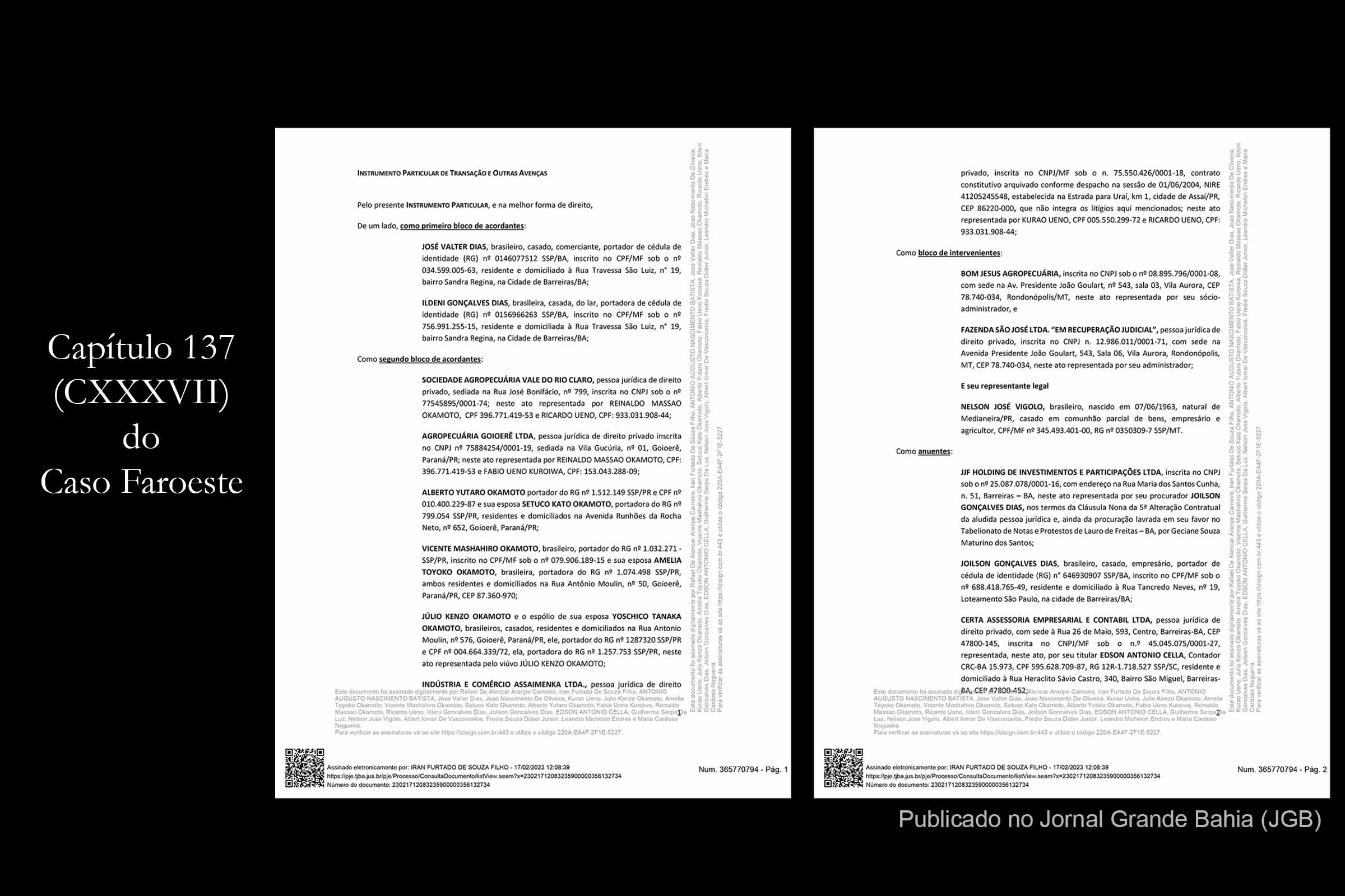 Capítulo 137 (CXXXVII) do Caso Faroeste.