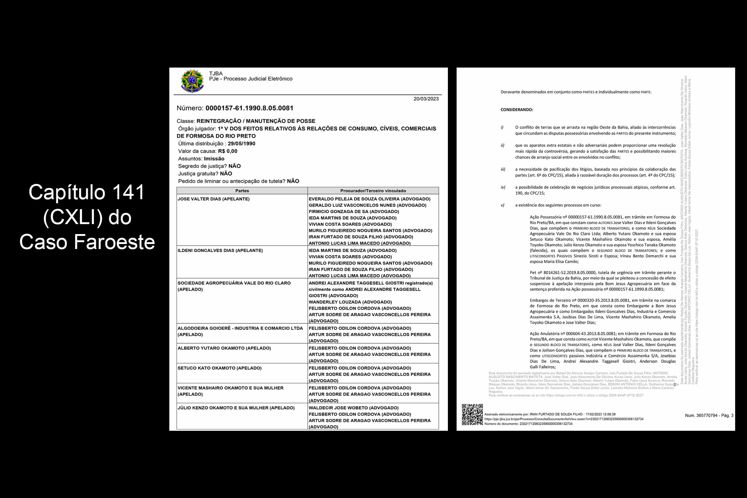 Capítulo 141 (CXLI) do Caso Faroeste.