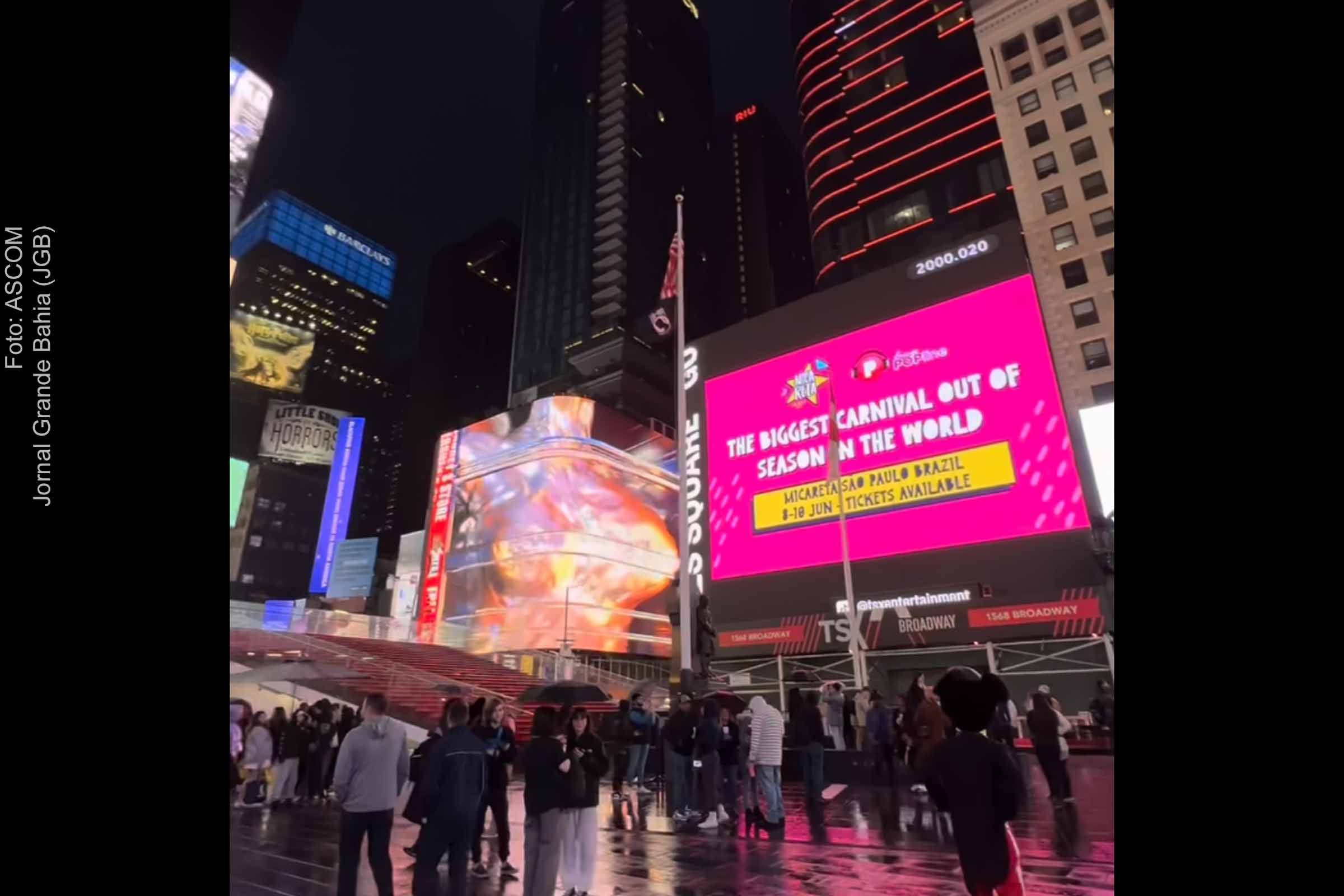 Micareta de Feira de Santana inspira Micareta São Paulo, cujo anúncio é feito na Times Square, em Nova Iorque, EUA.