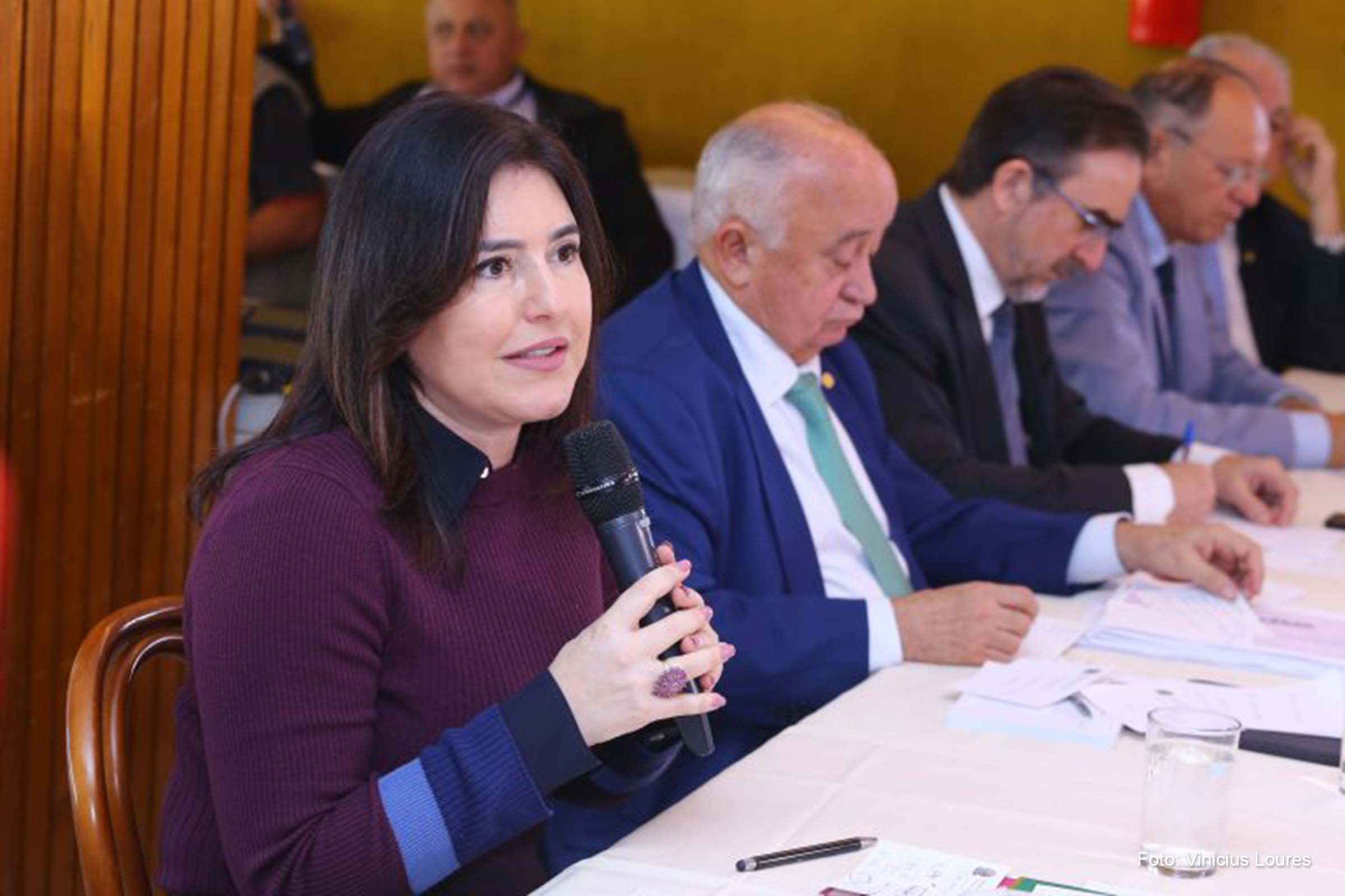 Simone Tebet e Bernard Appy participaram de reunião com deputados nordestinos para debater propostas em discussão na Câmara.