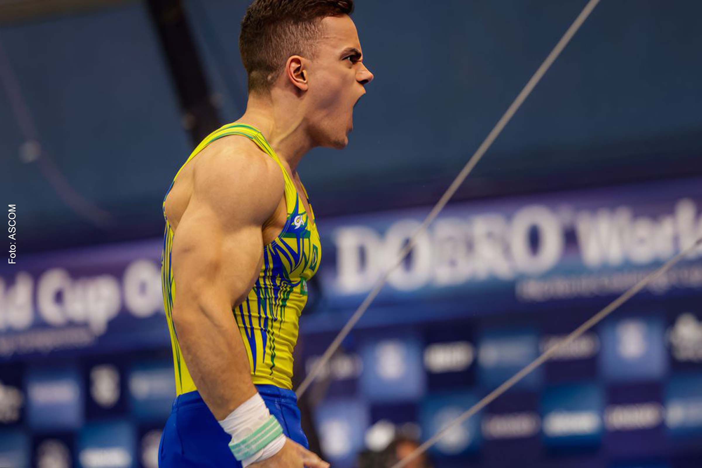 Caio Souza alcançou 14.683 de nota, desempenho ligeiramente inferior aos 14.725 da eliminatória (onde foi o melhor), mas suficiente para lhe garantir a prata.