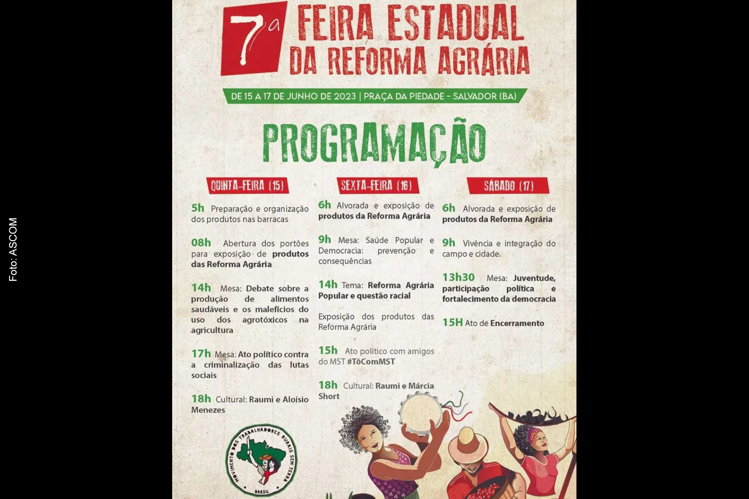 Card anuncia programação da 7ª edição da Feira Estadual da Reforma Agrária em Salvador.