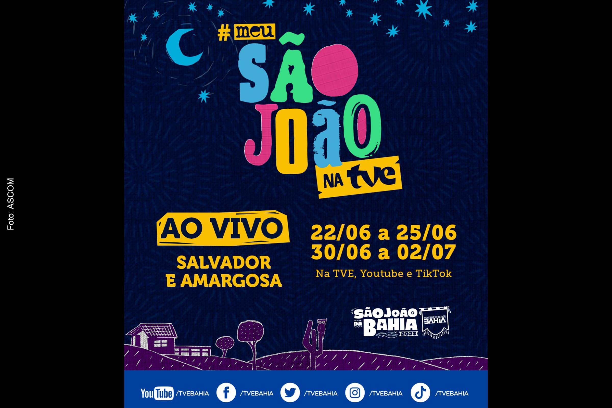 Card anuncia programação do São João da Bahia na TVE.