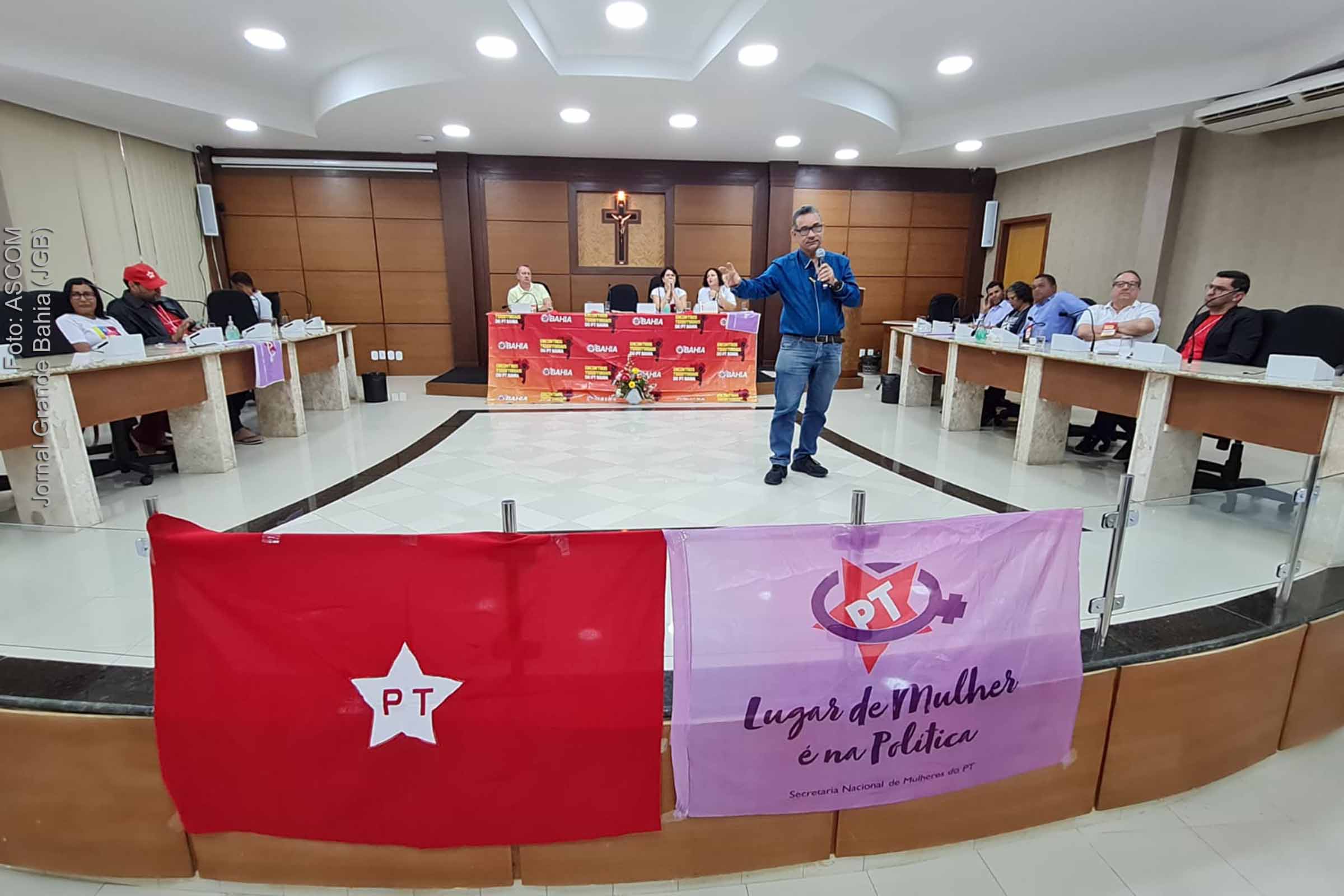 Encontro do PT Bahia em Jacobina. Desde o início da mobilização em abril de 2023, o Partido dos Trabalhadores realizou encontros em 18 Territórios de Identidade do Estado.