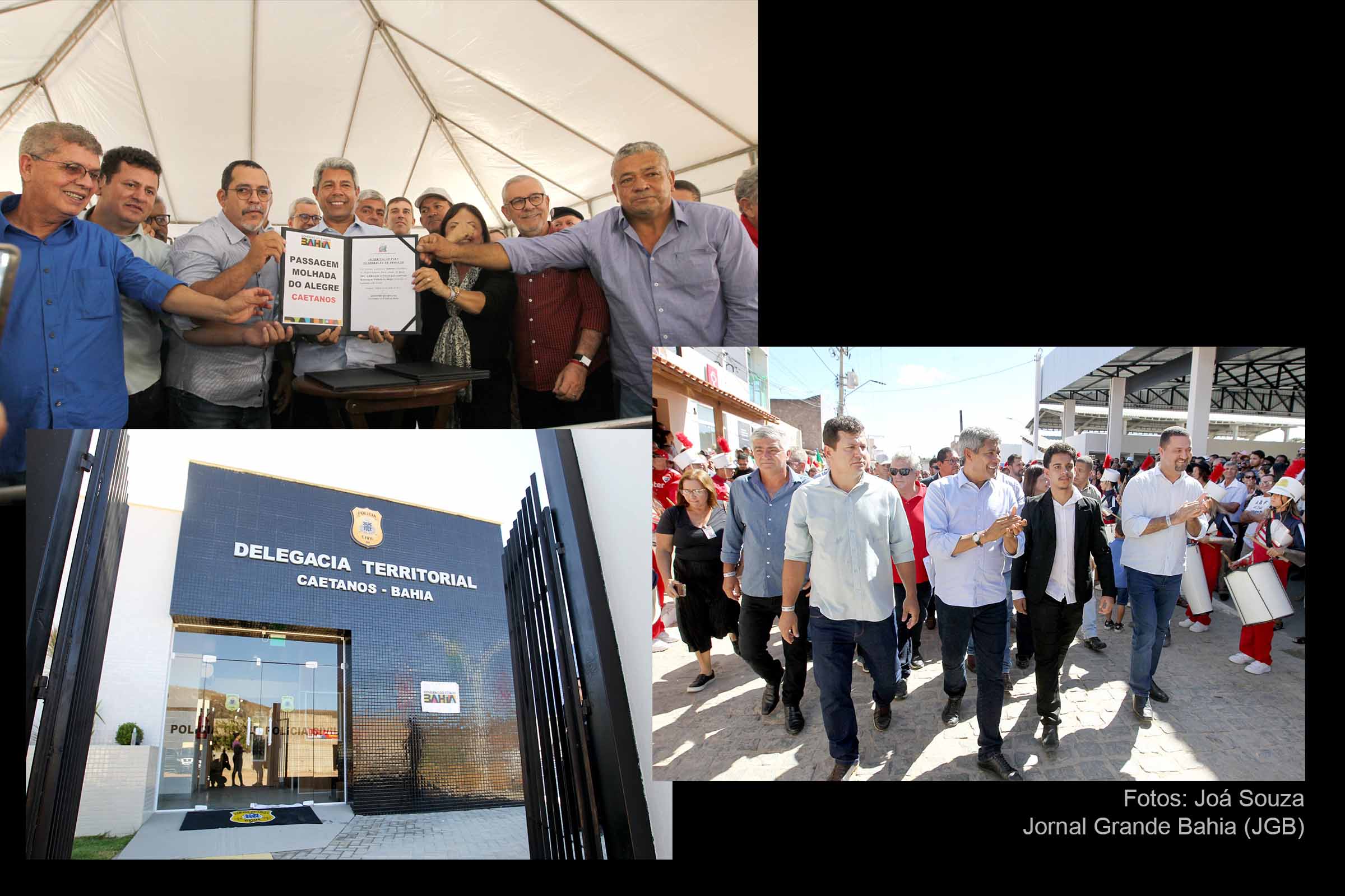 Em Caetanos, Governo Jerônimo Rodrigues entrega delegacia territorial, pelotão da PM e Mercado Municipal reformado