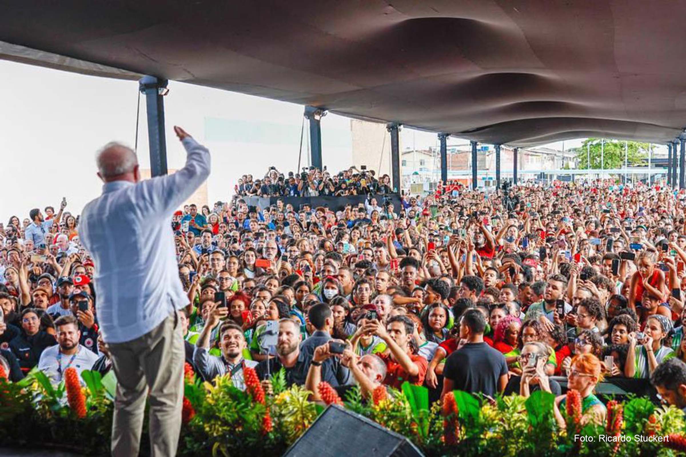 Presidente Lula durante evento em Recife, Pernambuco.