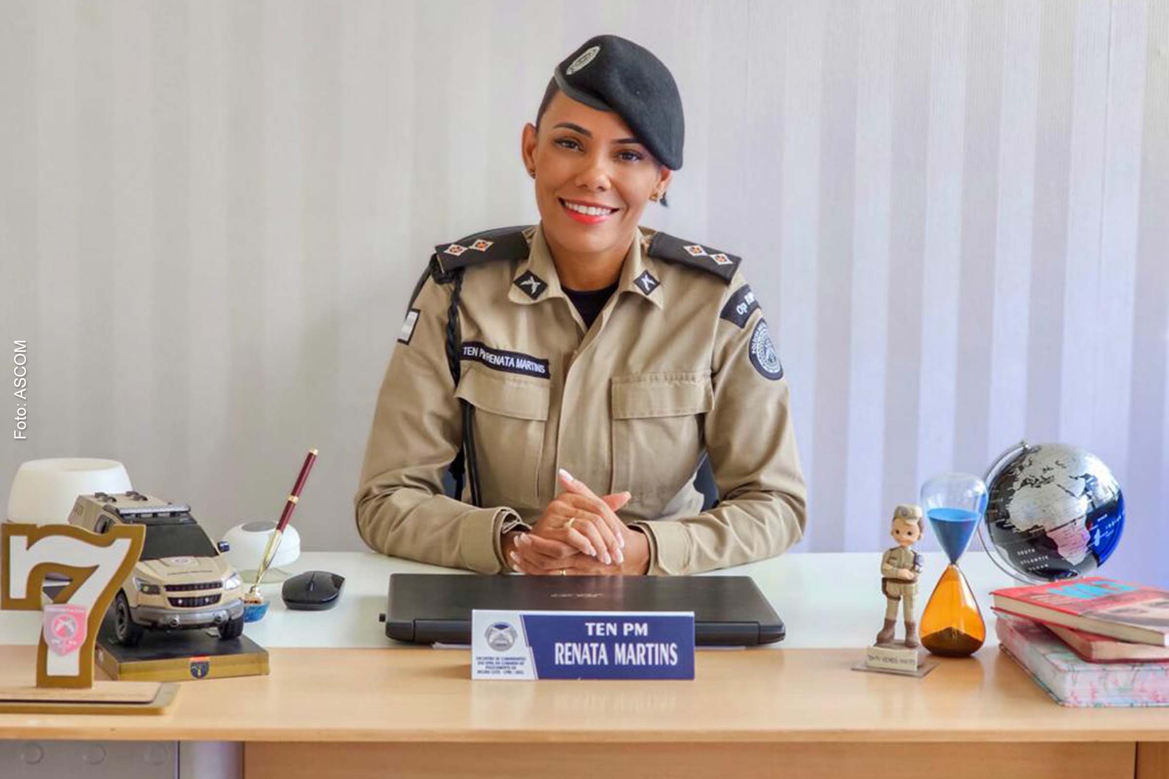 Tenente Renata Martins, que comanda rondas Maria da Penha e Escolar em Feira de Santana, receberá Comenda Maria Quitéria