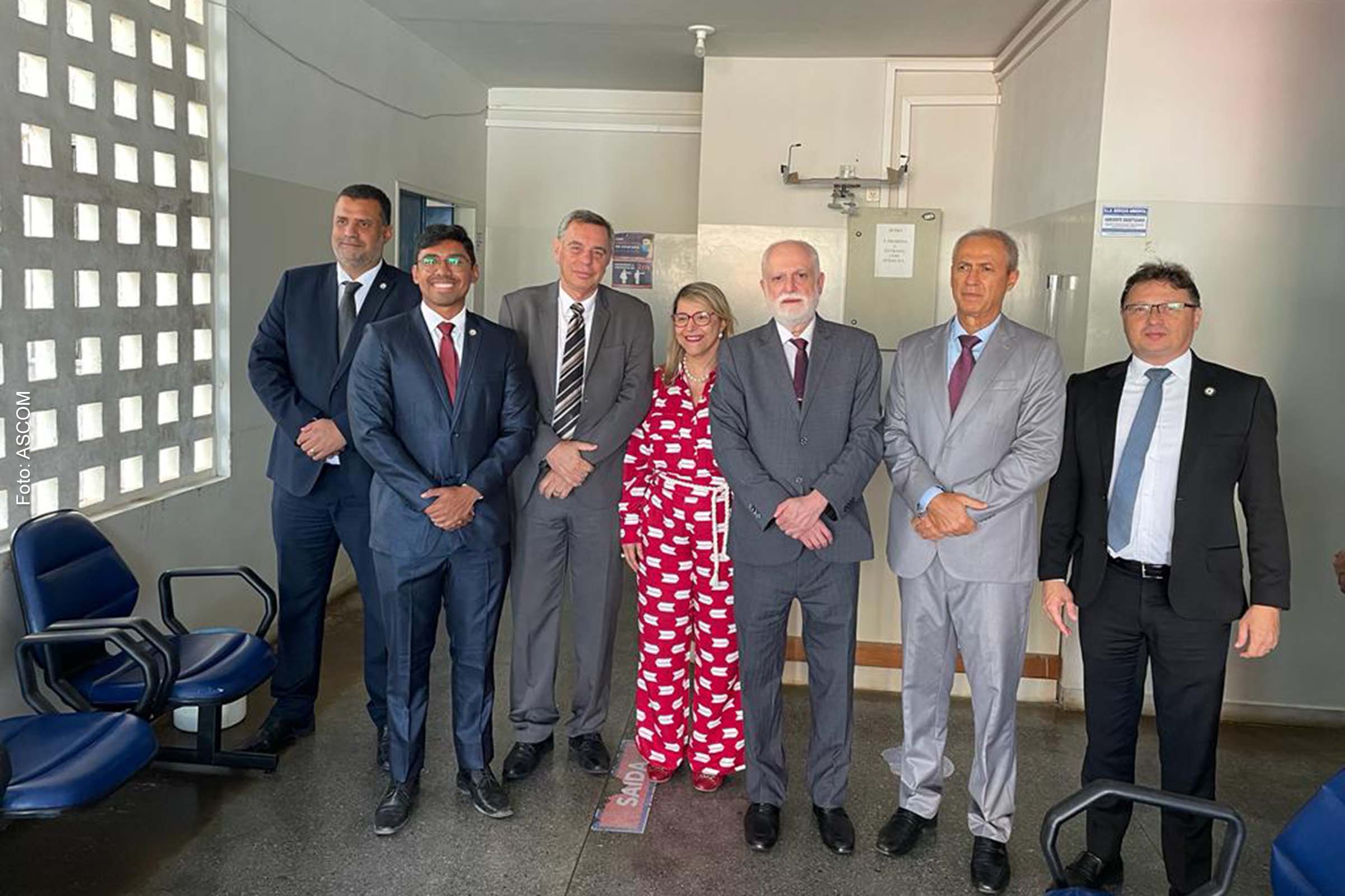 Autoridades do TJBA no Fórum de Pindobaçú.
