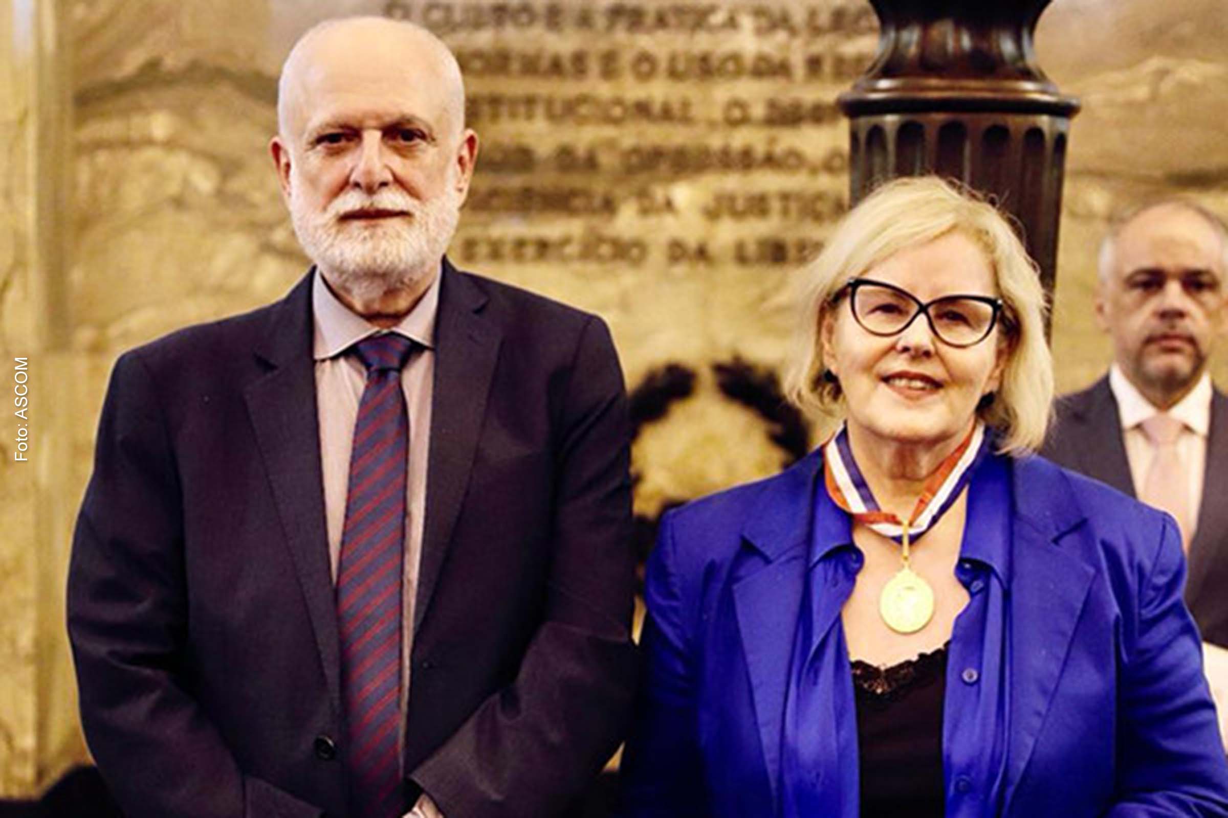 Presidente do TJBA, Desembargador Nilson Soares Castelo Branco, e a ministra Rosa Weber, presidente do STF e CNJ.