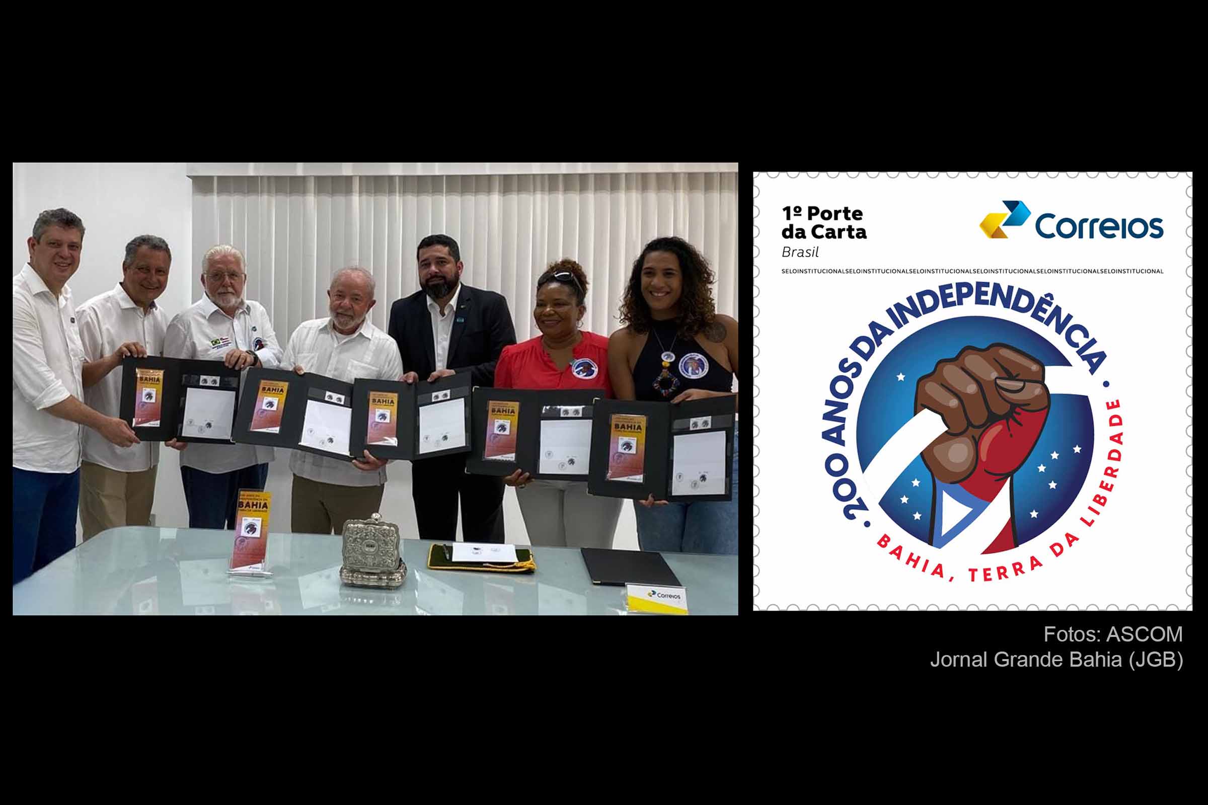 Selo do Bicentenário de Independência do Brasil na Bahia é lançado com a presença do presidente Lula