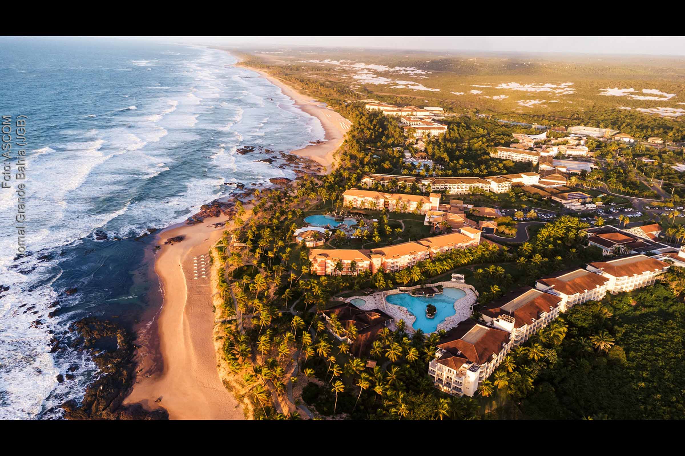 Vista aérea da Costa do Sauípe.