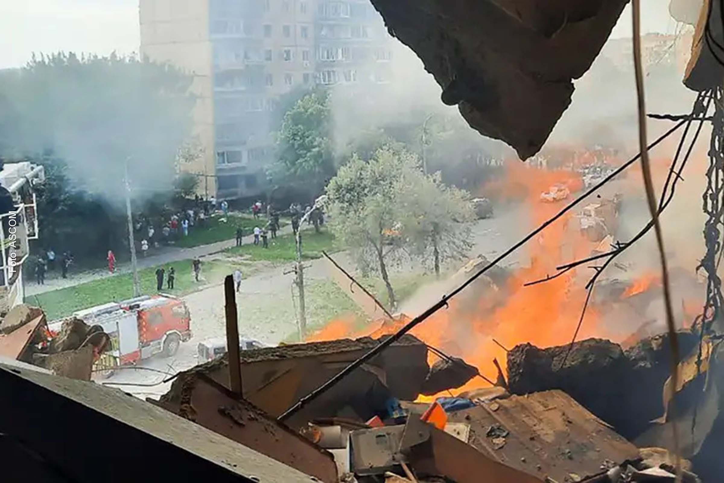 Ruínas de complexo de apartamentos que foram atacados pela Rússia na cidade ucraniana de Kryvyi Rih.