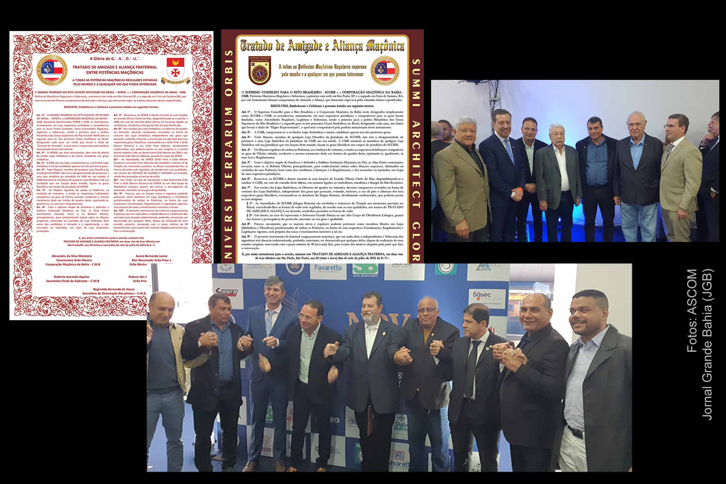 CMB firma tratados maçônicos nacionais e internacionais durante ato inaugural da sede do Grande Oriente de São Paulo