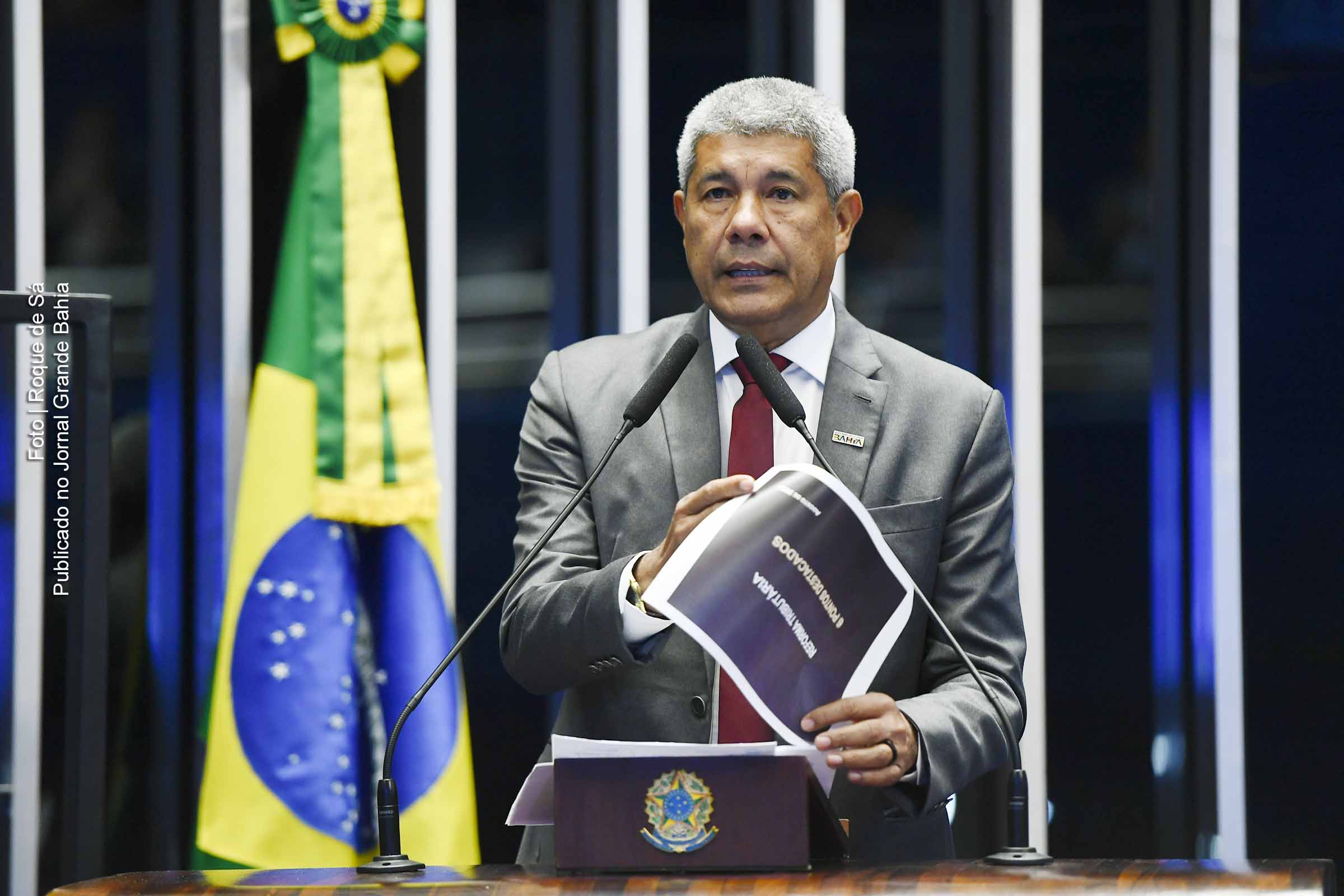 Governador Jerônimo Rodrigues apresentou avaliação sobre Reforma Tributária em discurso no plenário do Senado.