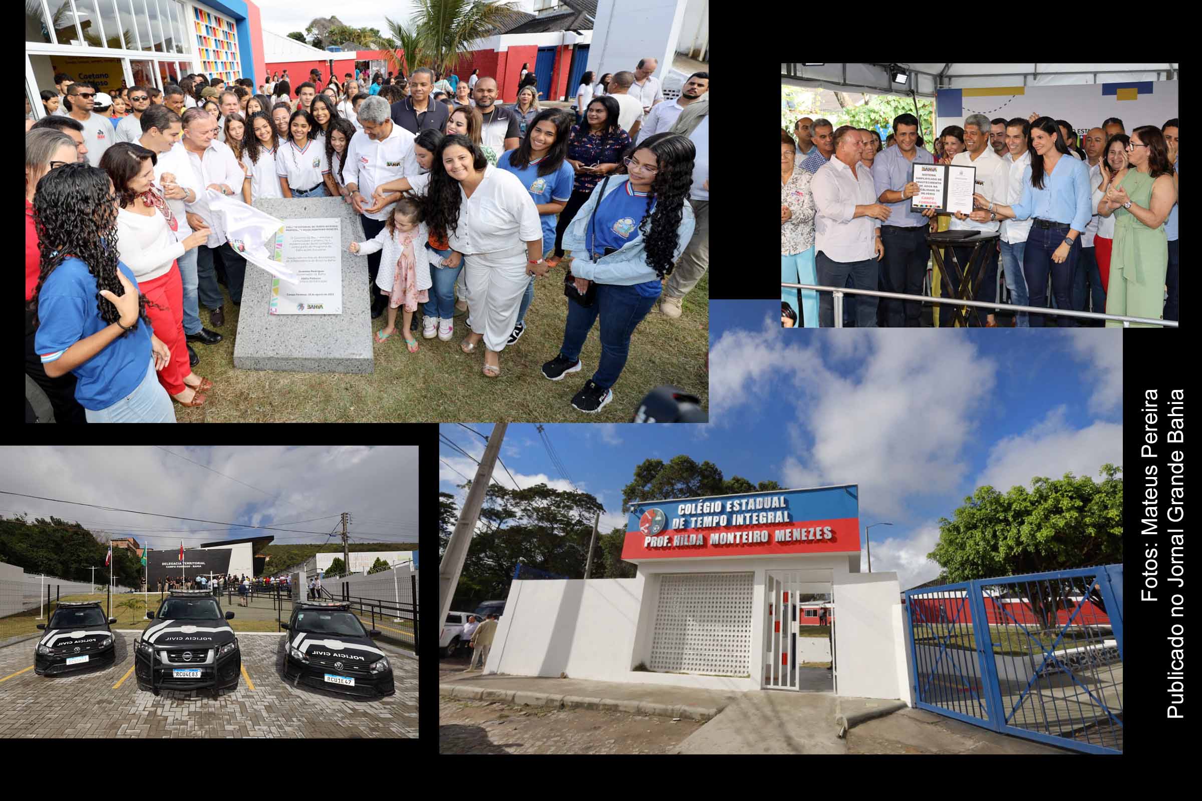 Governador Jerônimo Rodrigues inaugura Delegacia Territorial, entrega de complexo poliesportivo no Colégio Estadual de Tempo Integral Professora Hilda Monteiro Menezes, obras de requalificação das rodovias BA-144 e BA-220 e de pavimentação de ruas, no município de Campo Formoso.