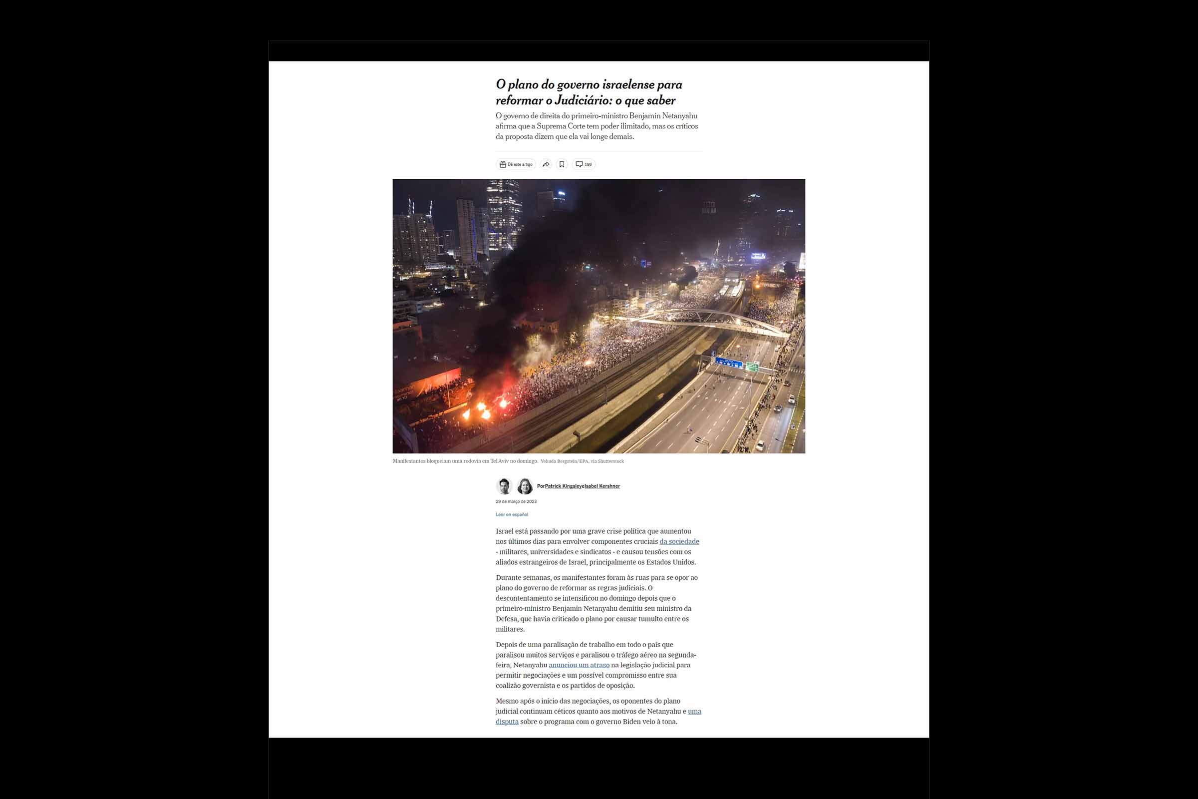 O projeto de reforma restringe os poderes do Judiciário de diversas formas, como ao limitar a capacidade da Suprema Corte para derrubar decisões do governo e do Parlamento. Outro ponto, ainda não votado, pretende mudar a forma como os juízes são nomeados.